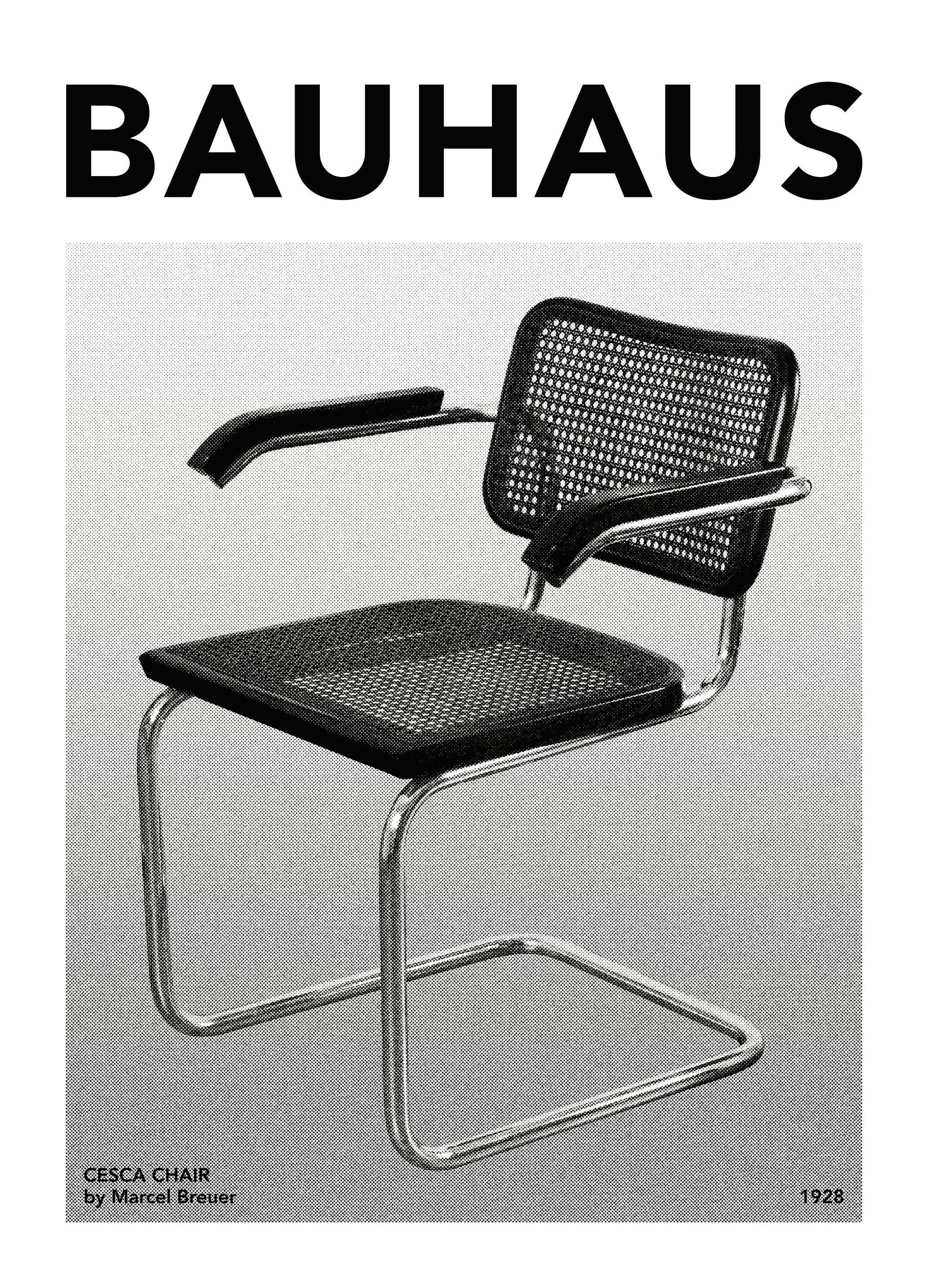 Prints - Bauhaus Cesca Chair Print (30x40 cm) - Bauhaus Posters