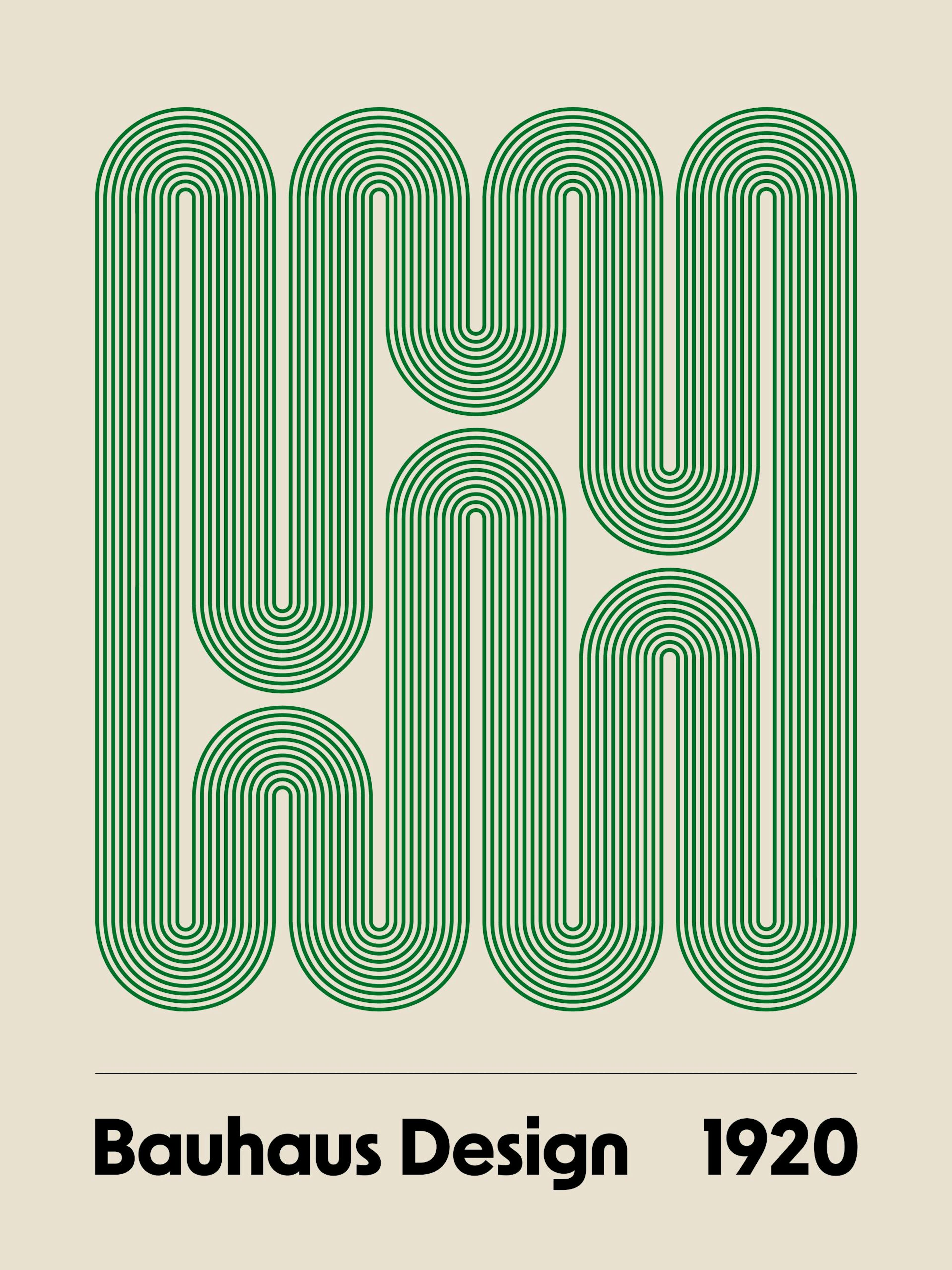 Bauhaus Design Swirls Print