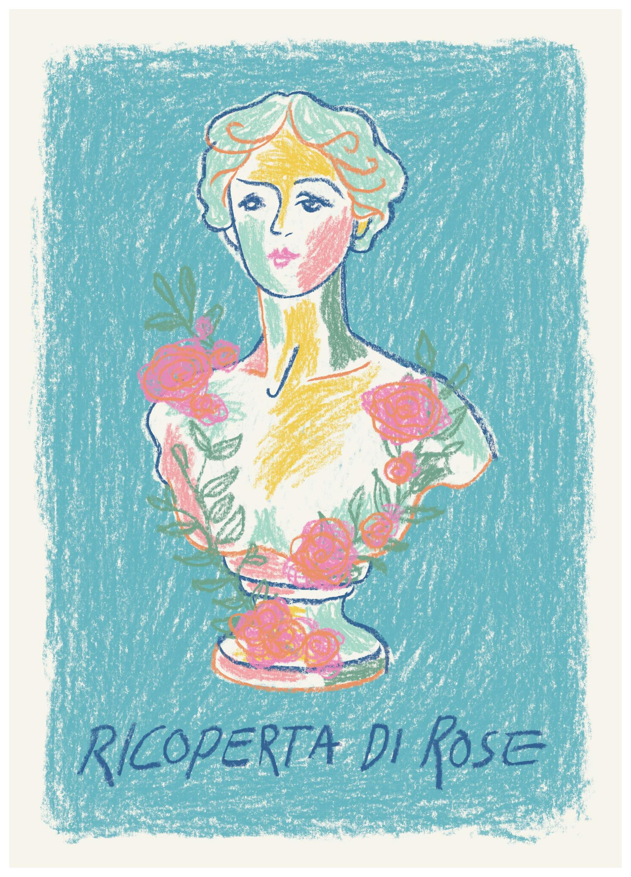 Prints - Covered in Roses Print (50x70 cm) - Illustration prints