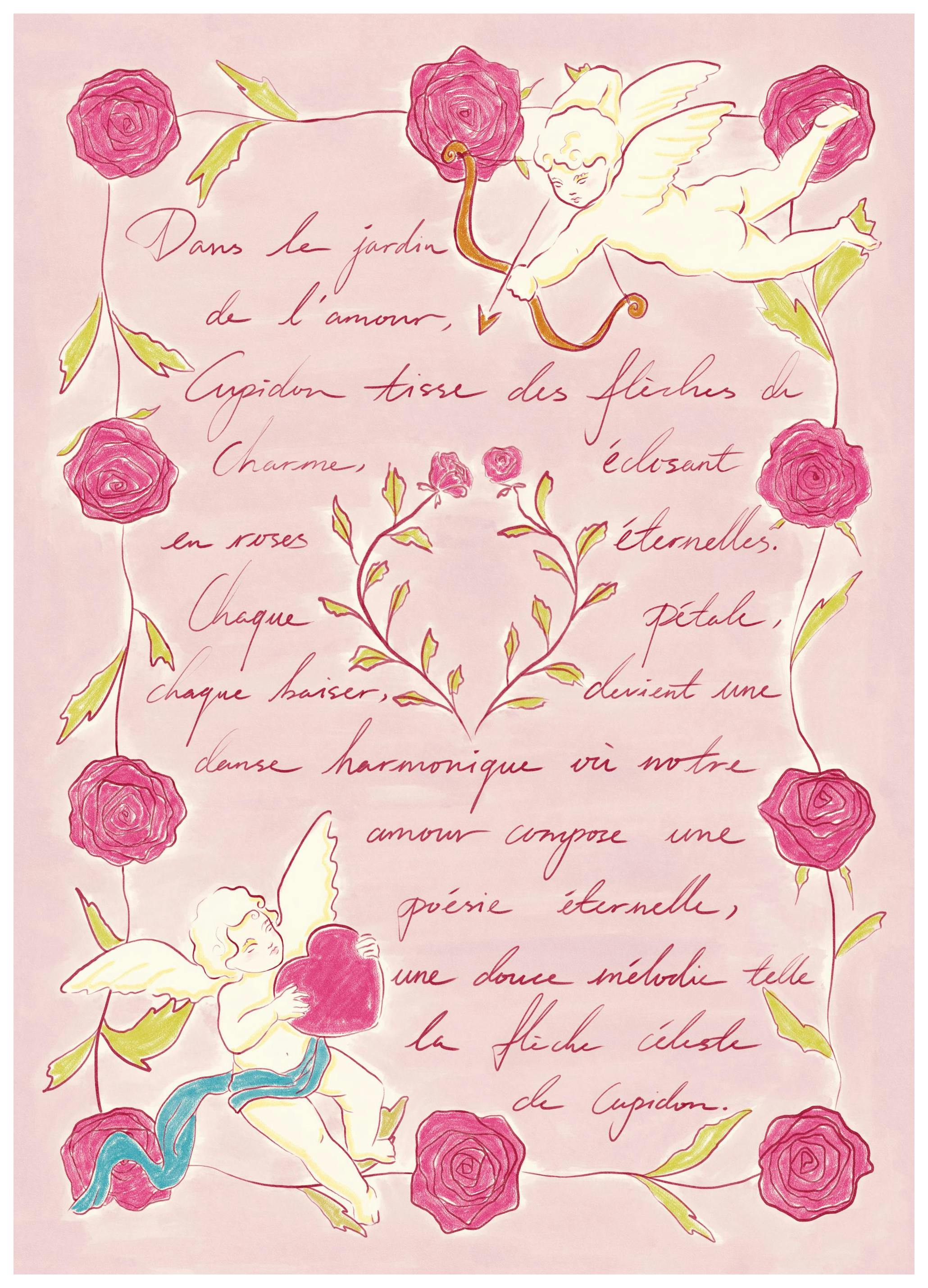 Prints - Cupid’s Love Letter Print (30x40 cm) - Illustration prints