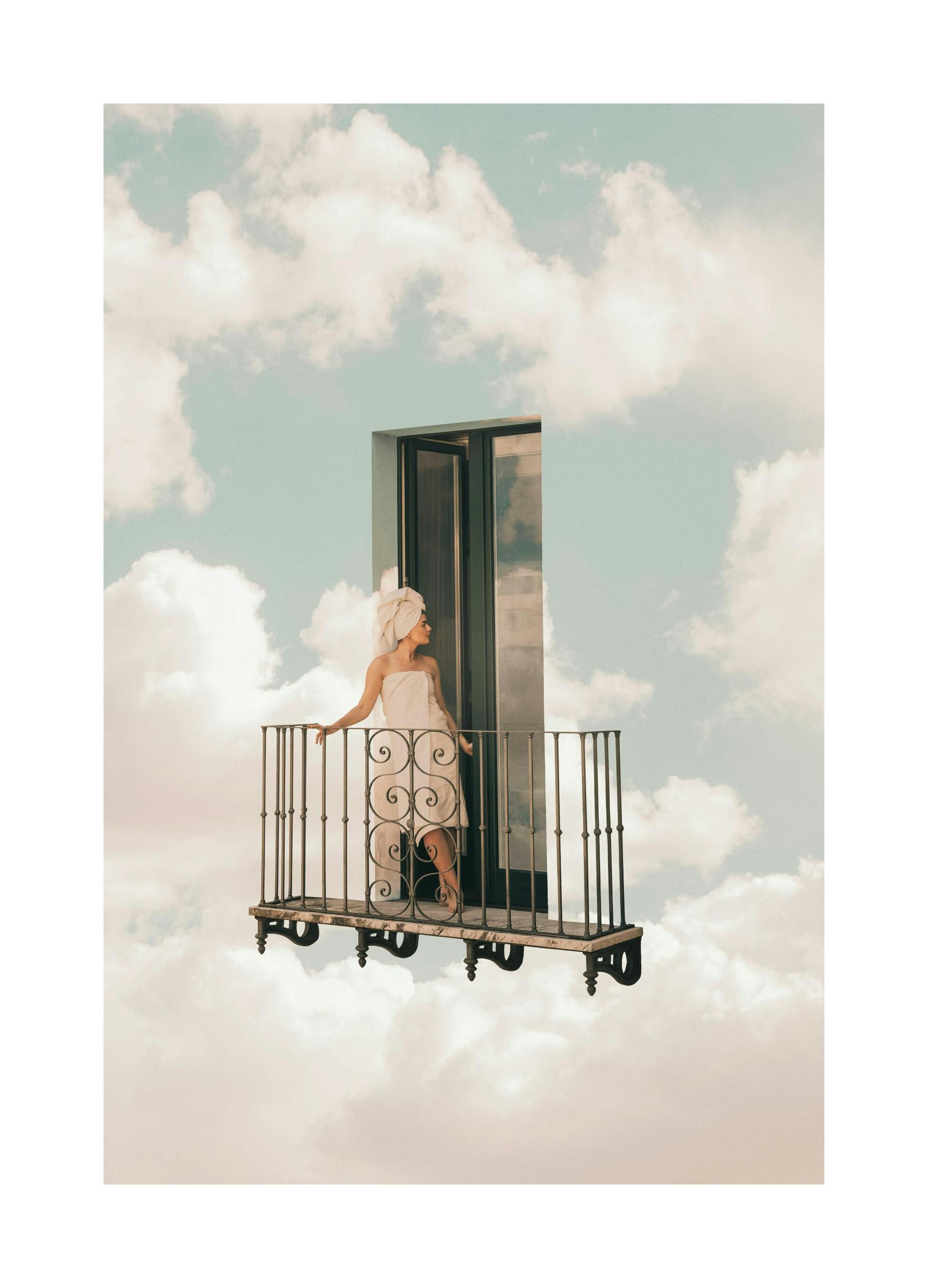 Heavenly Balcony Affiche (30x40 cm)  Affiches vintage