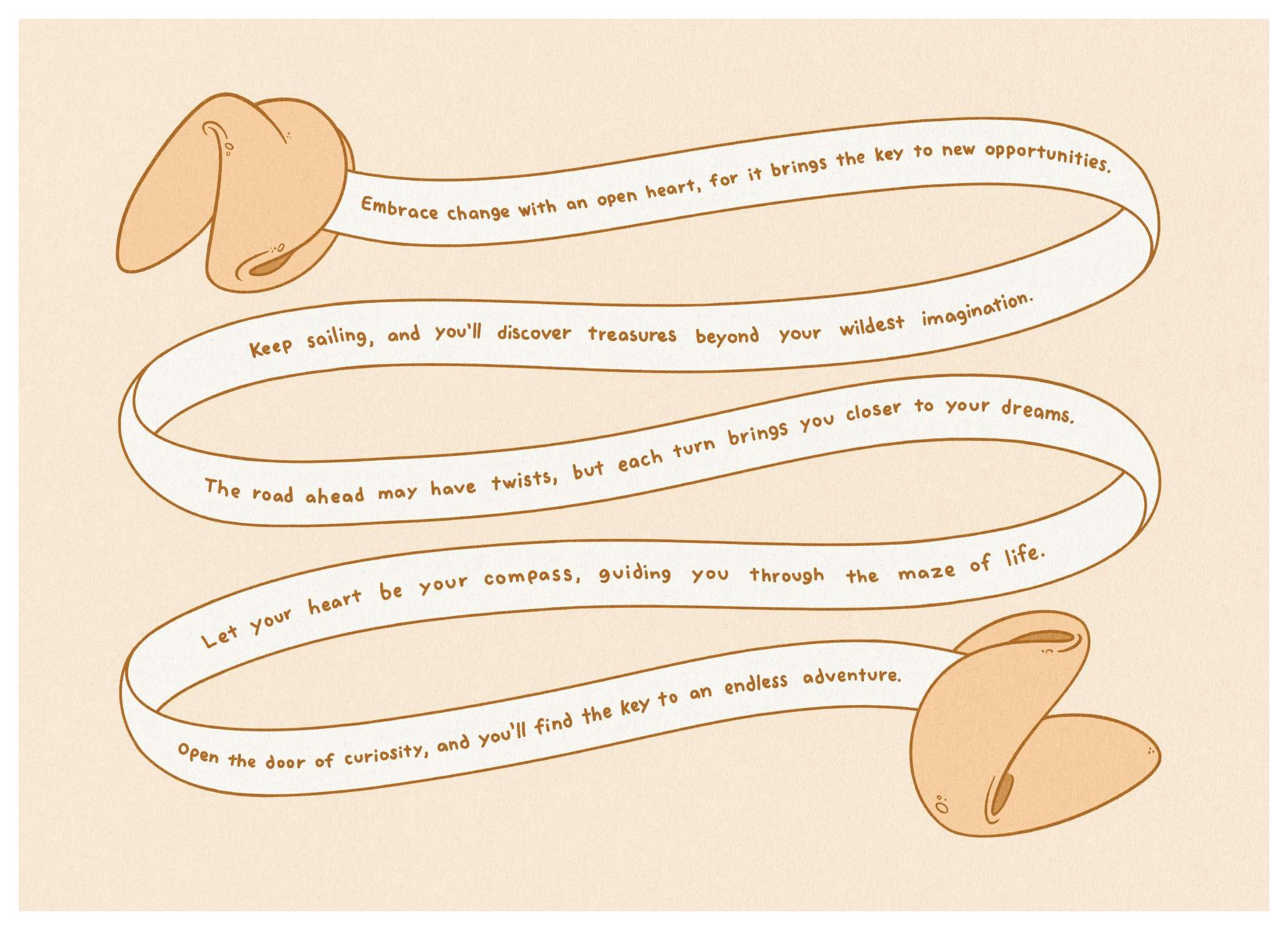 Prints - Fortune in a Cookie Print (30x40 cm) - Kitchen wall art