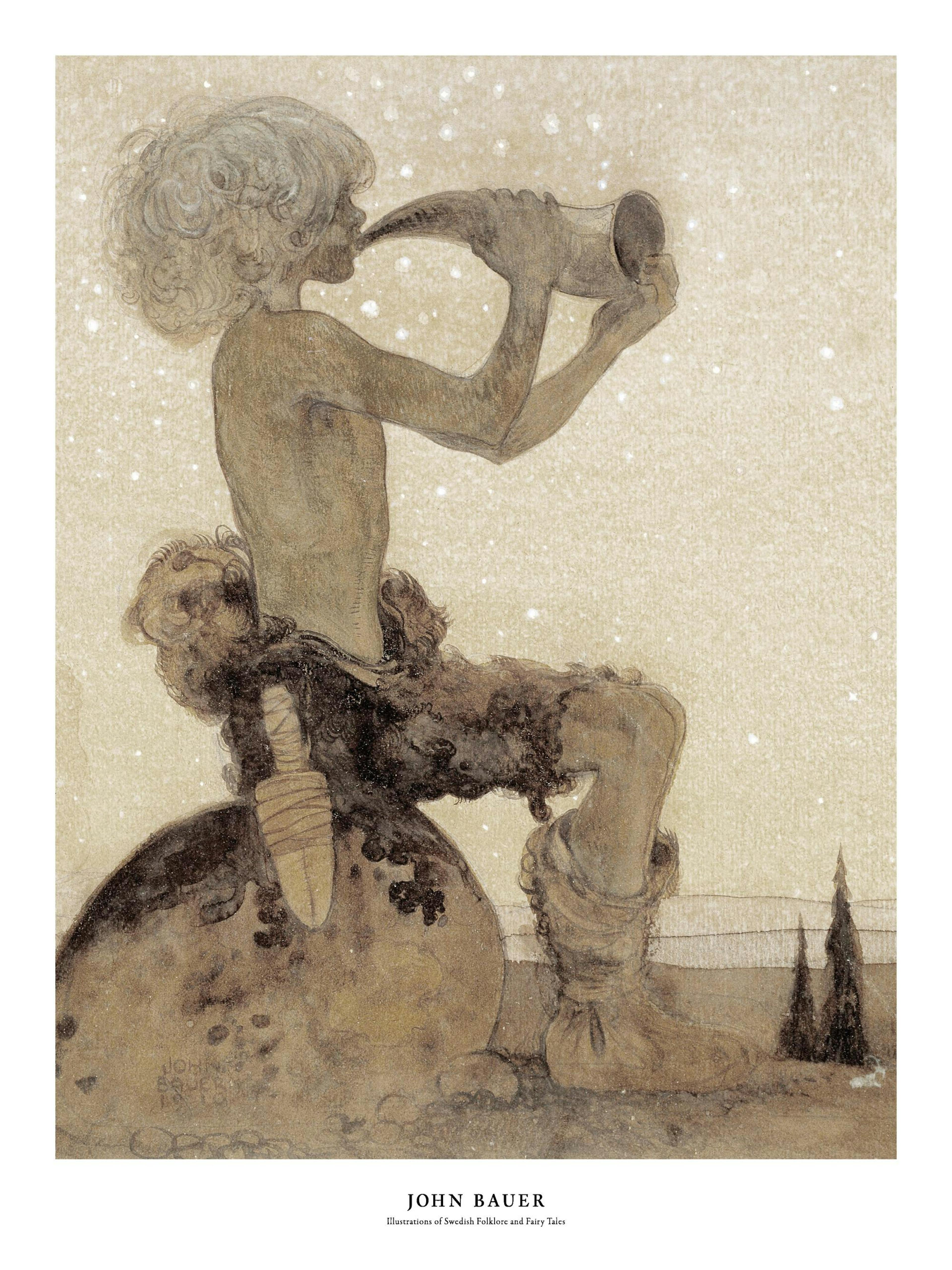 John Bauer - Vill Vallareman Print