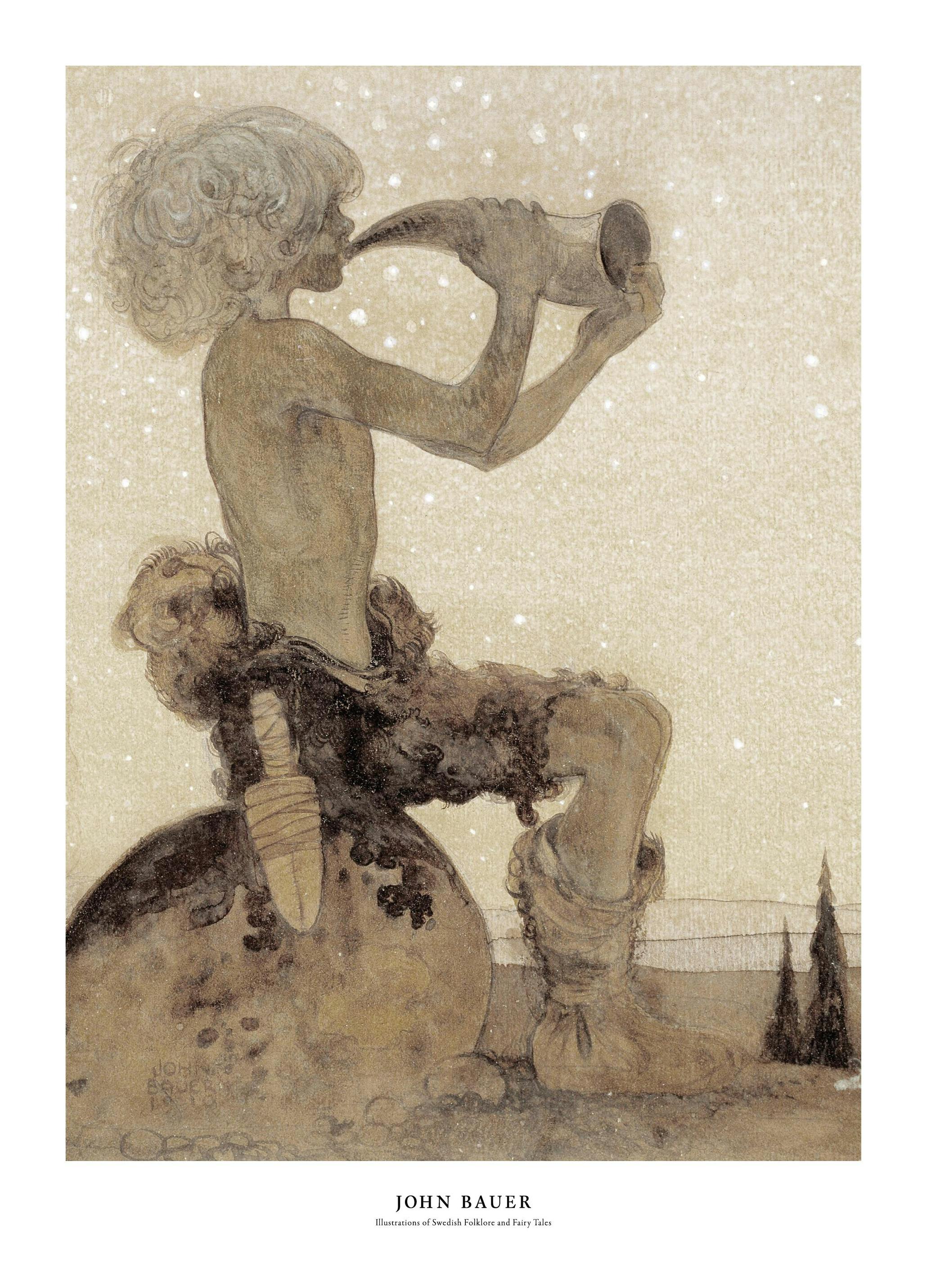 John Bauer - Vill Vallareman Plakat (50x70 cm) - Plakater > Malerier fra kjente kunstnere