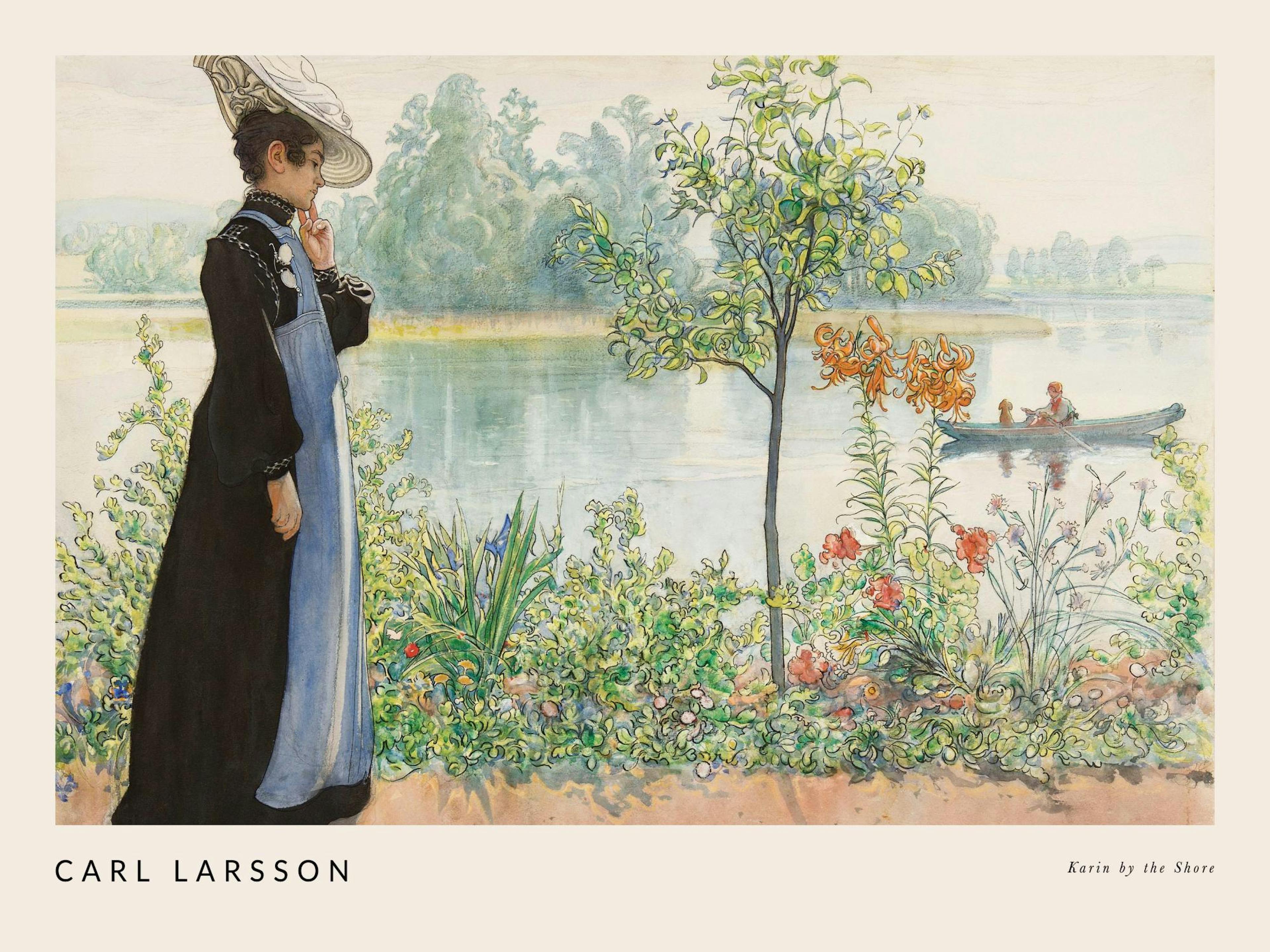 Carl Larsson - Karin by the Shore Poster