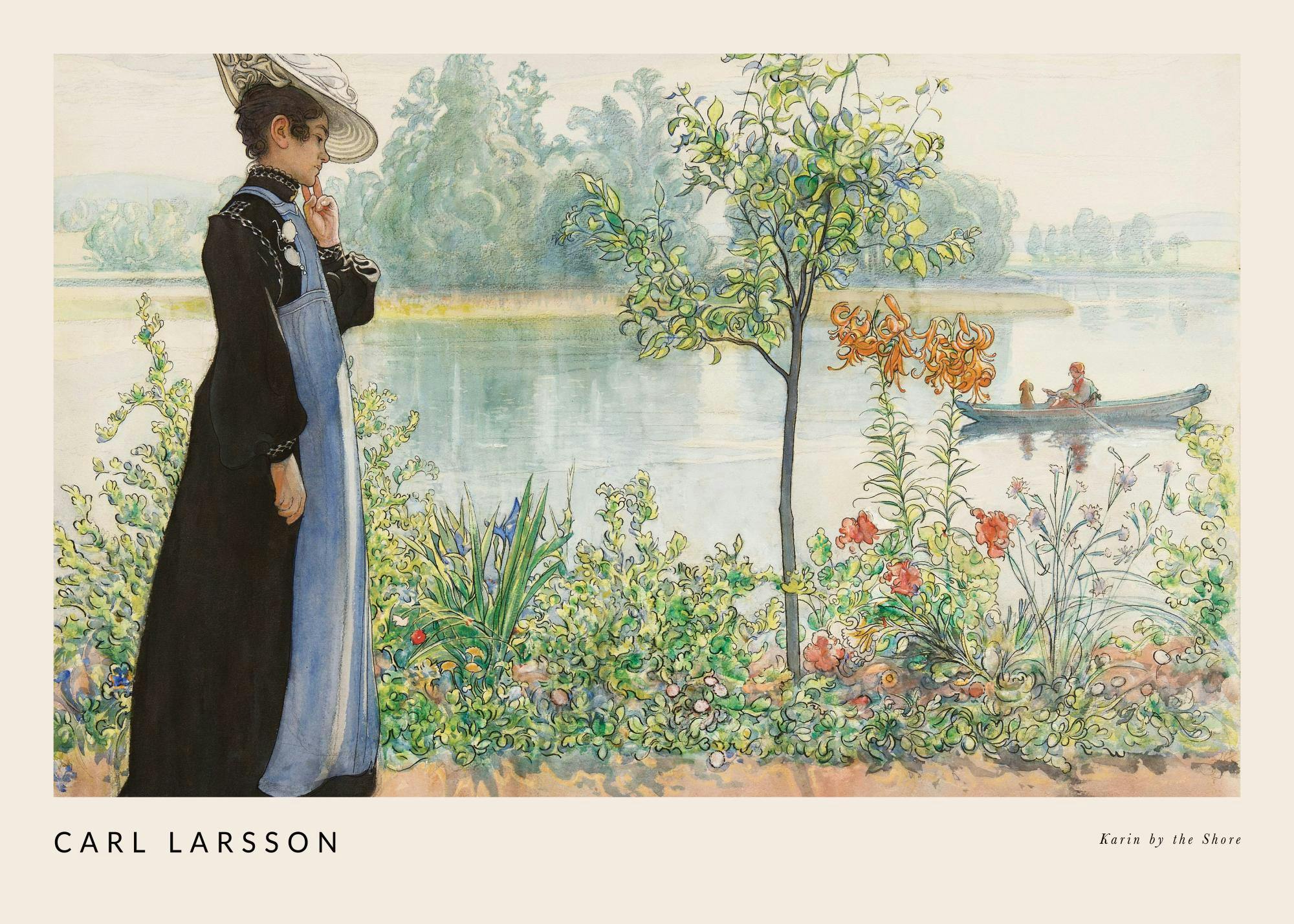 Carl Larsson - Karin by the Shore Poster 0