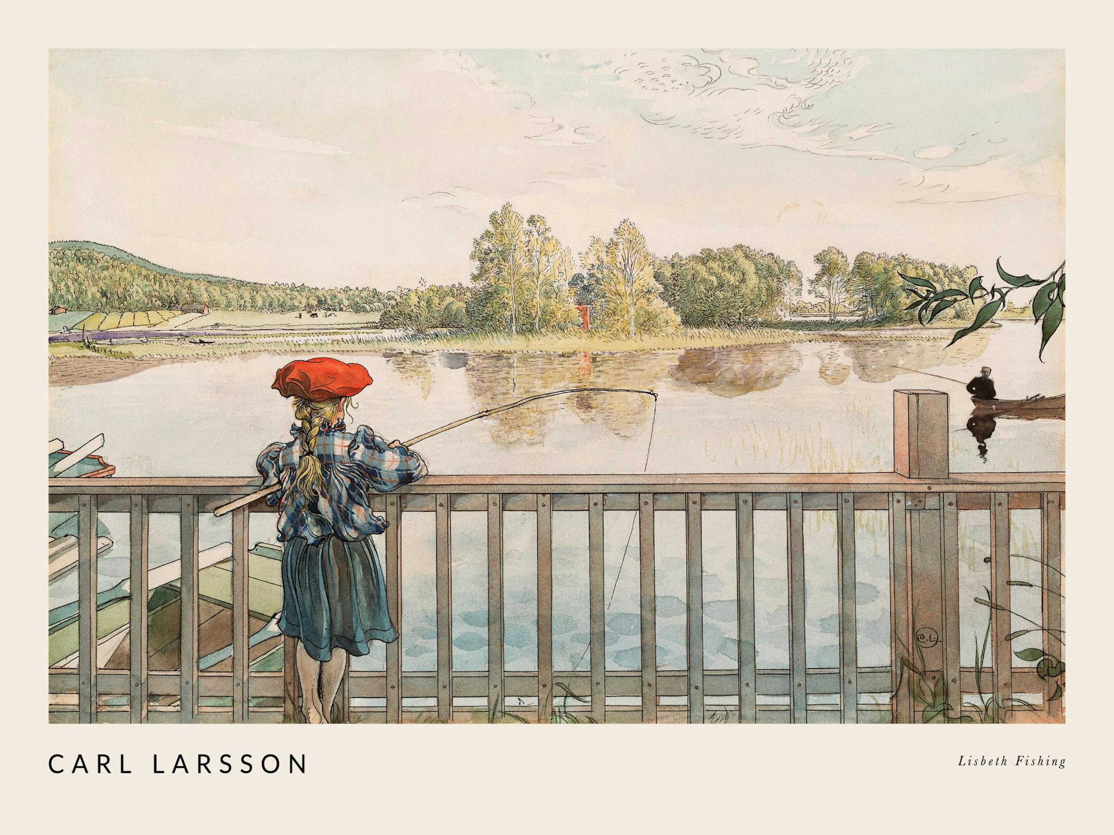 Carl Larsson - Lisbeth Fishing Poster