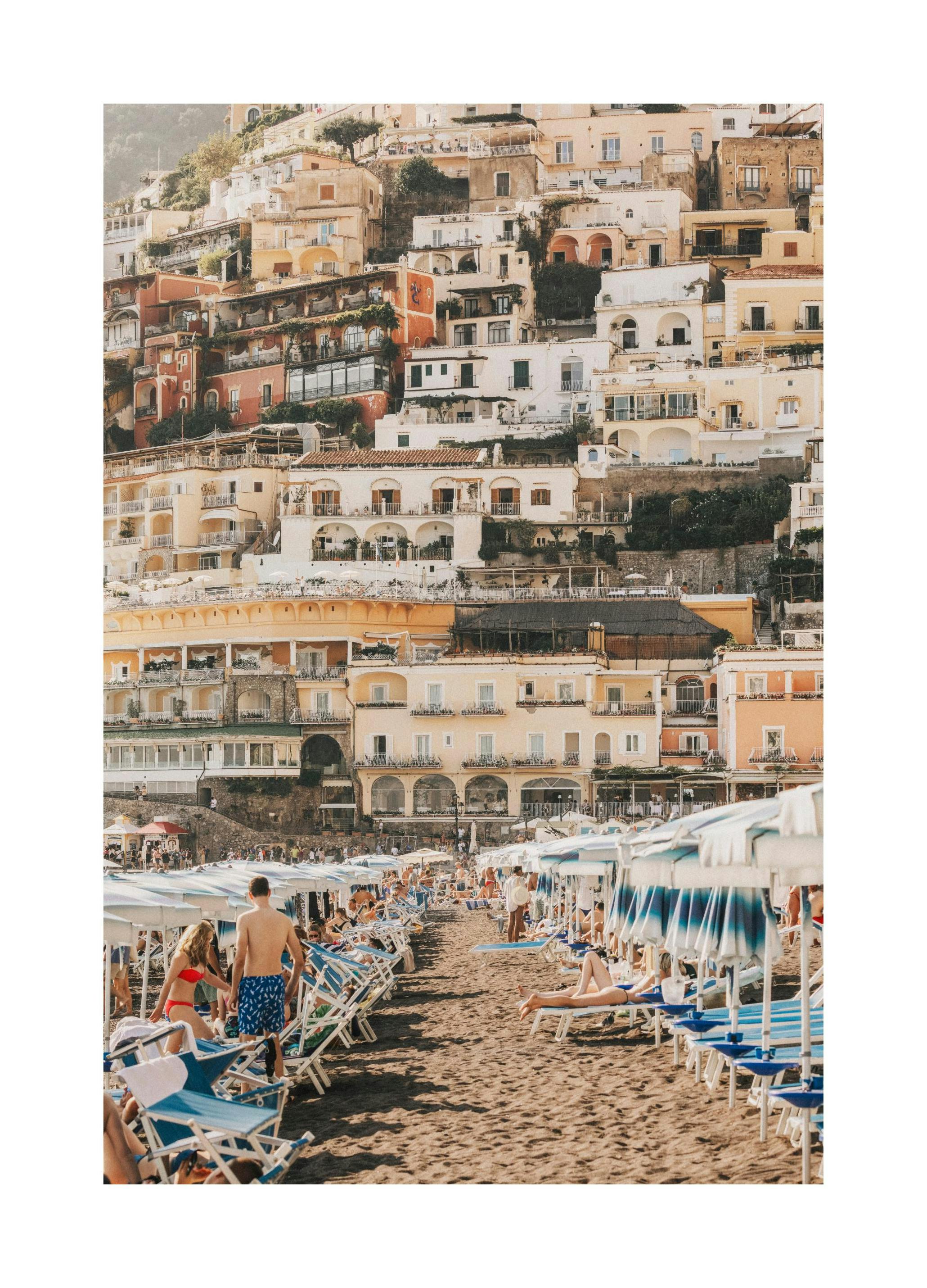 Positano Spiaggia Affiche (30x40 cm) - Amalfi Lifestyle