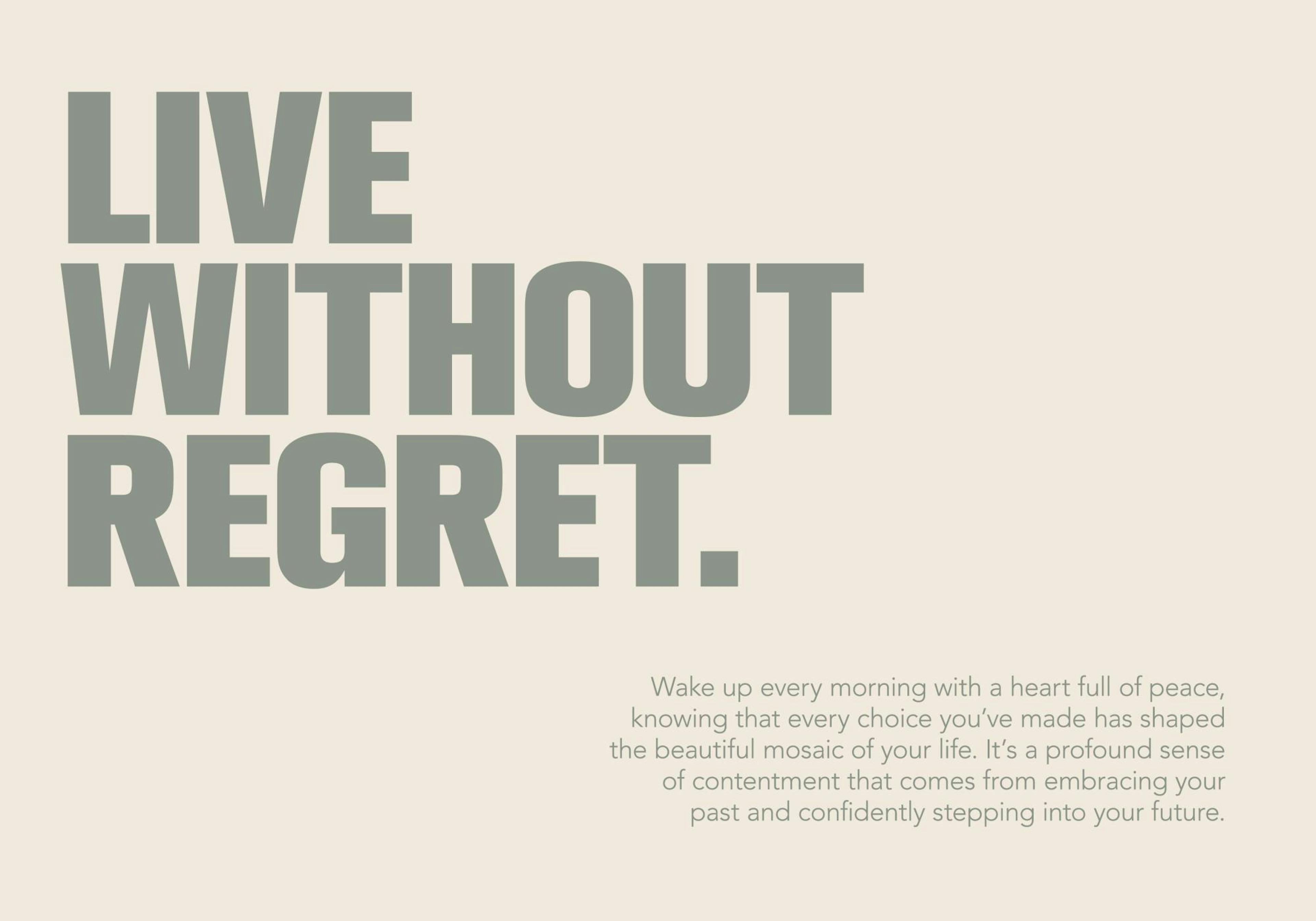 Live Without Regret Plakat