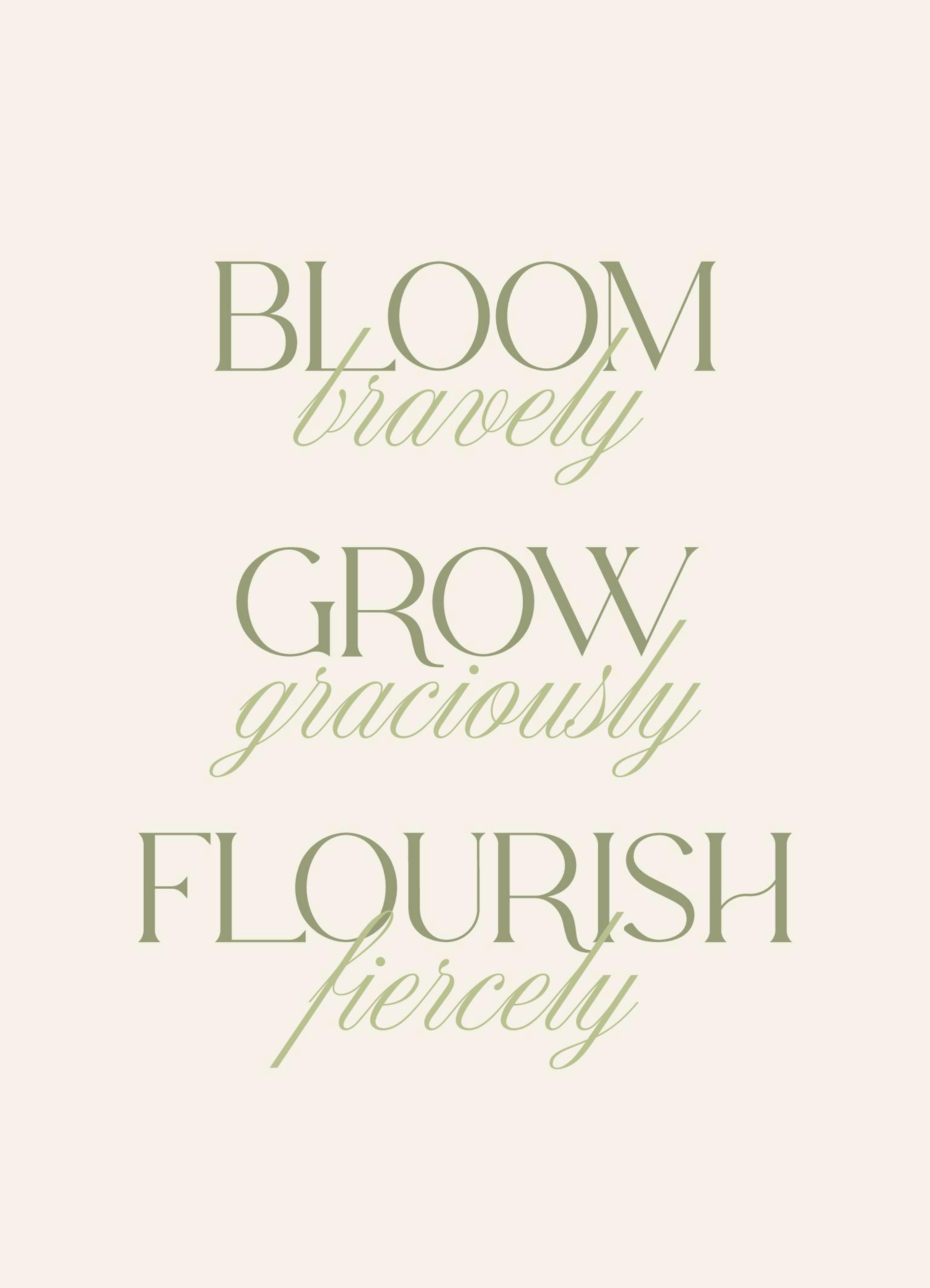 Bloom Bravely Print