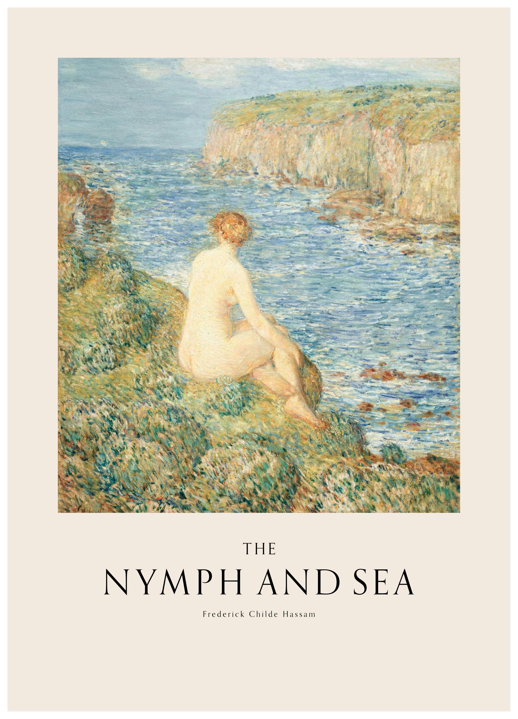 Frederick Childe Hassam - The Nymph and Sea Plakat (50x70 cm)- Obrazy sławnych malarzy