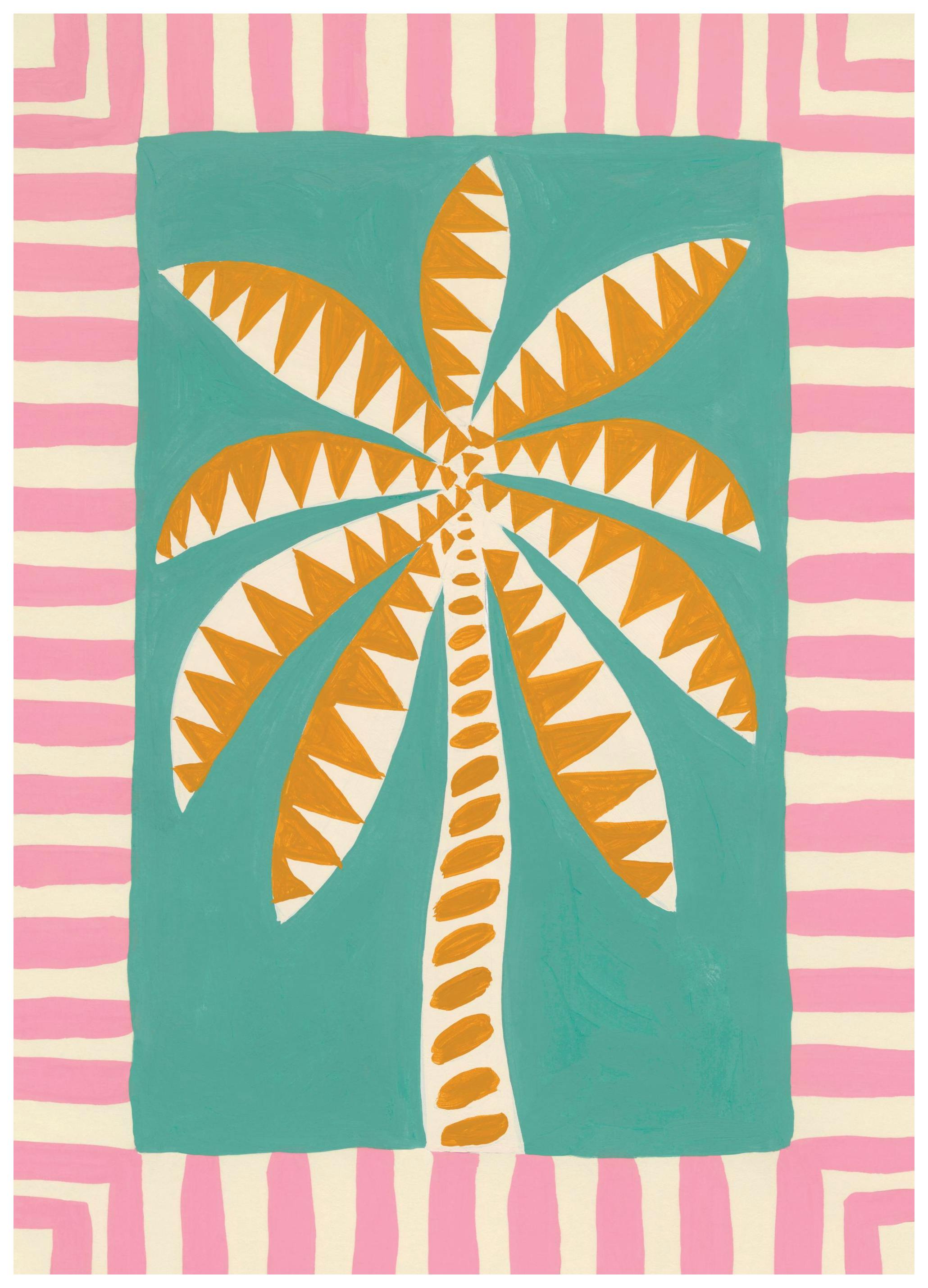 Funky Palm Tree Poster (30x40 cm) - Illustraties