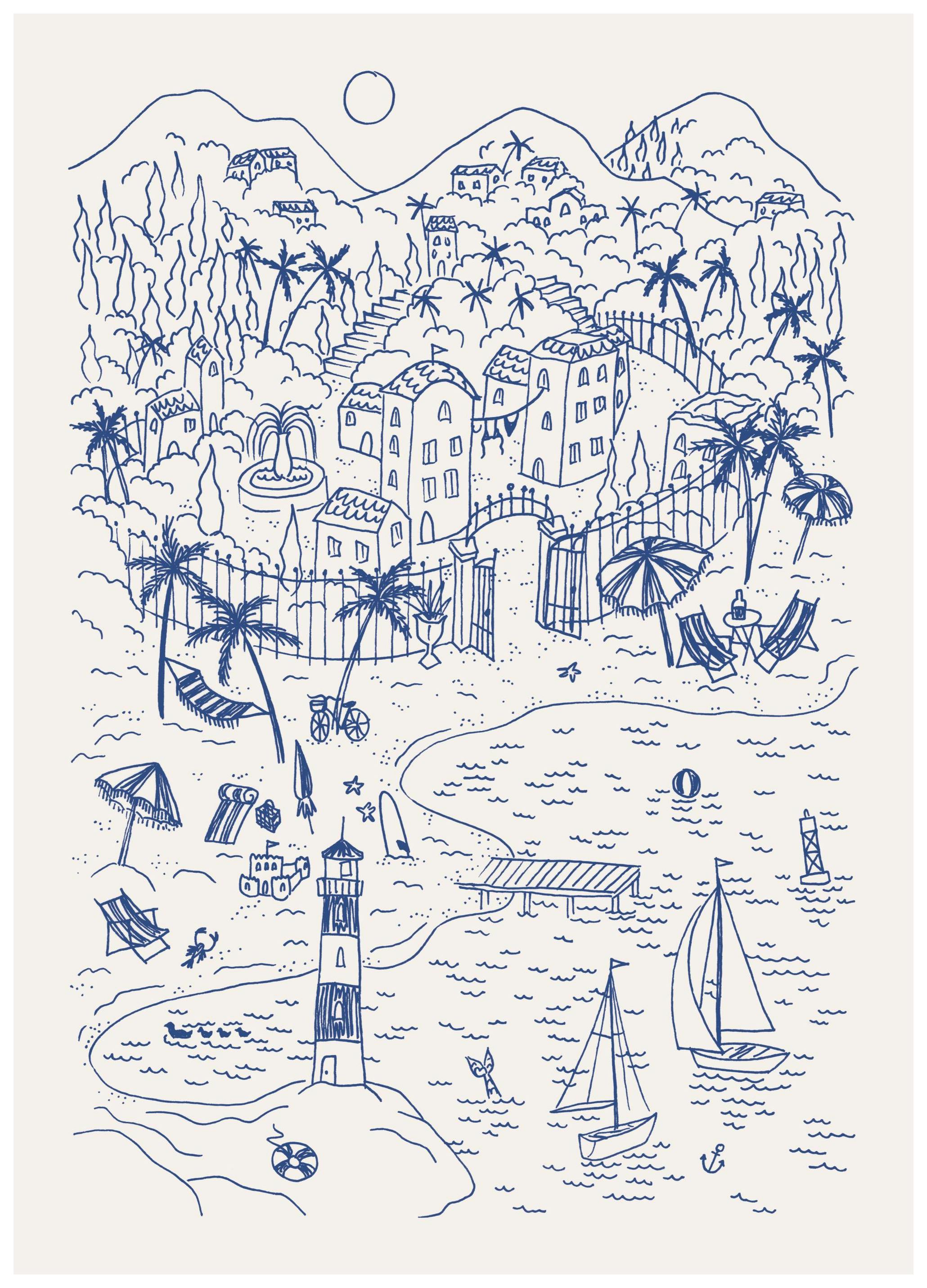 Seaside Summer Poster (21x30 cm)