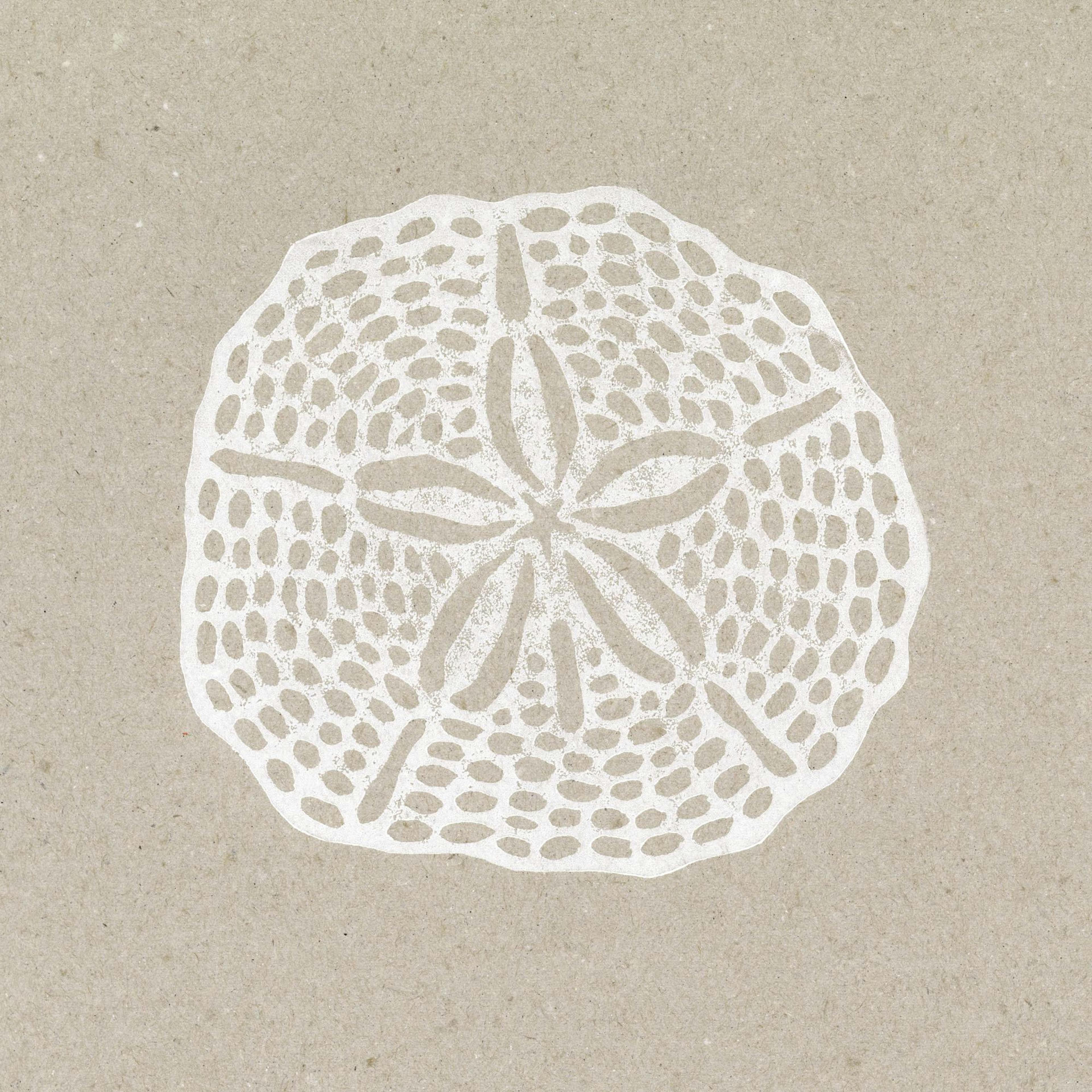 Linocut Sand Dollar Print