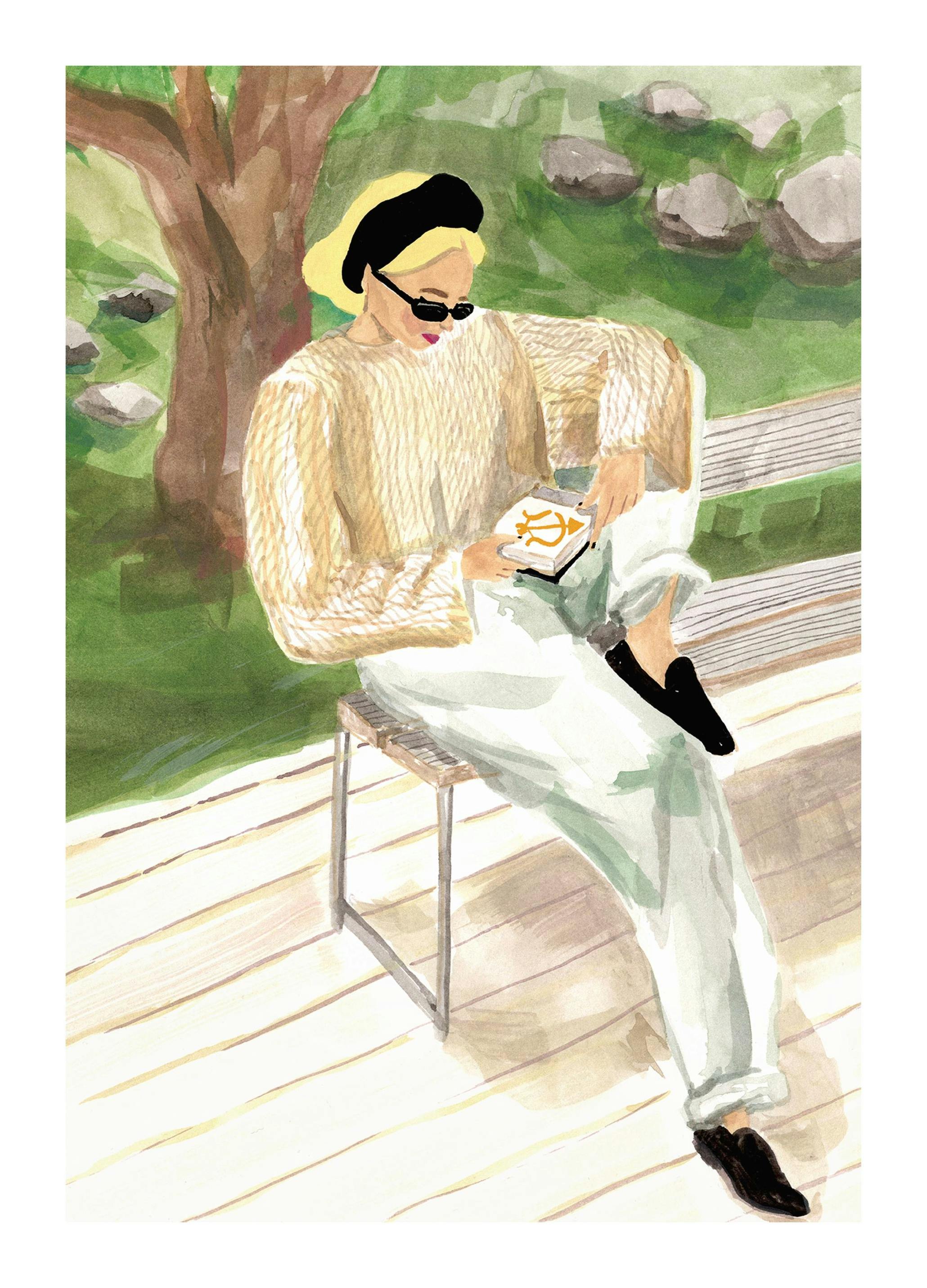 Laura Page - Sagittarius Reading Poster (50x70 cm)