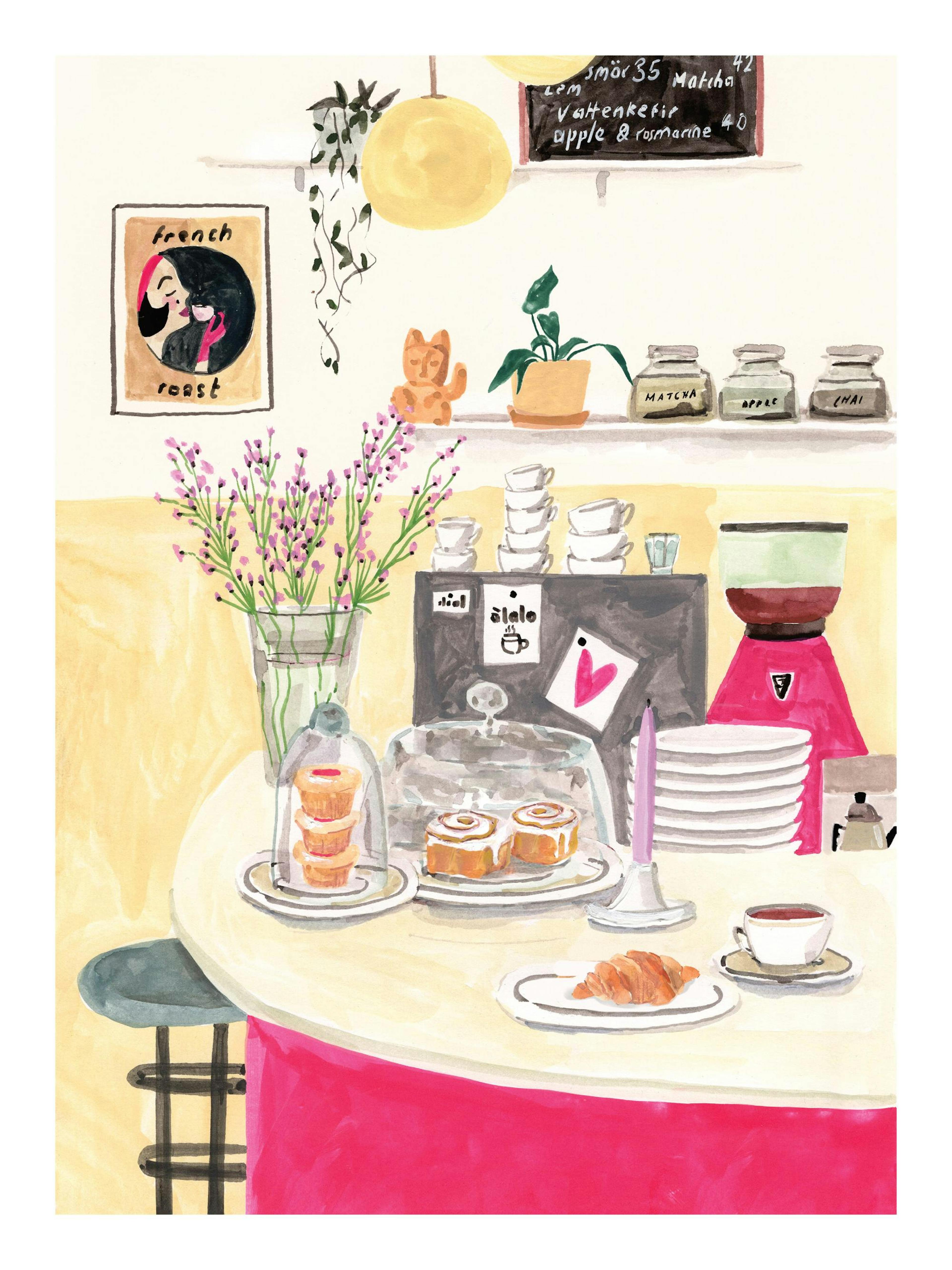 Laura Page - Swedish Café Plakat