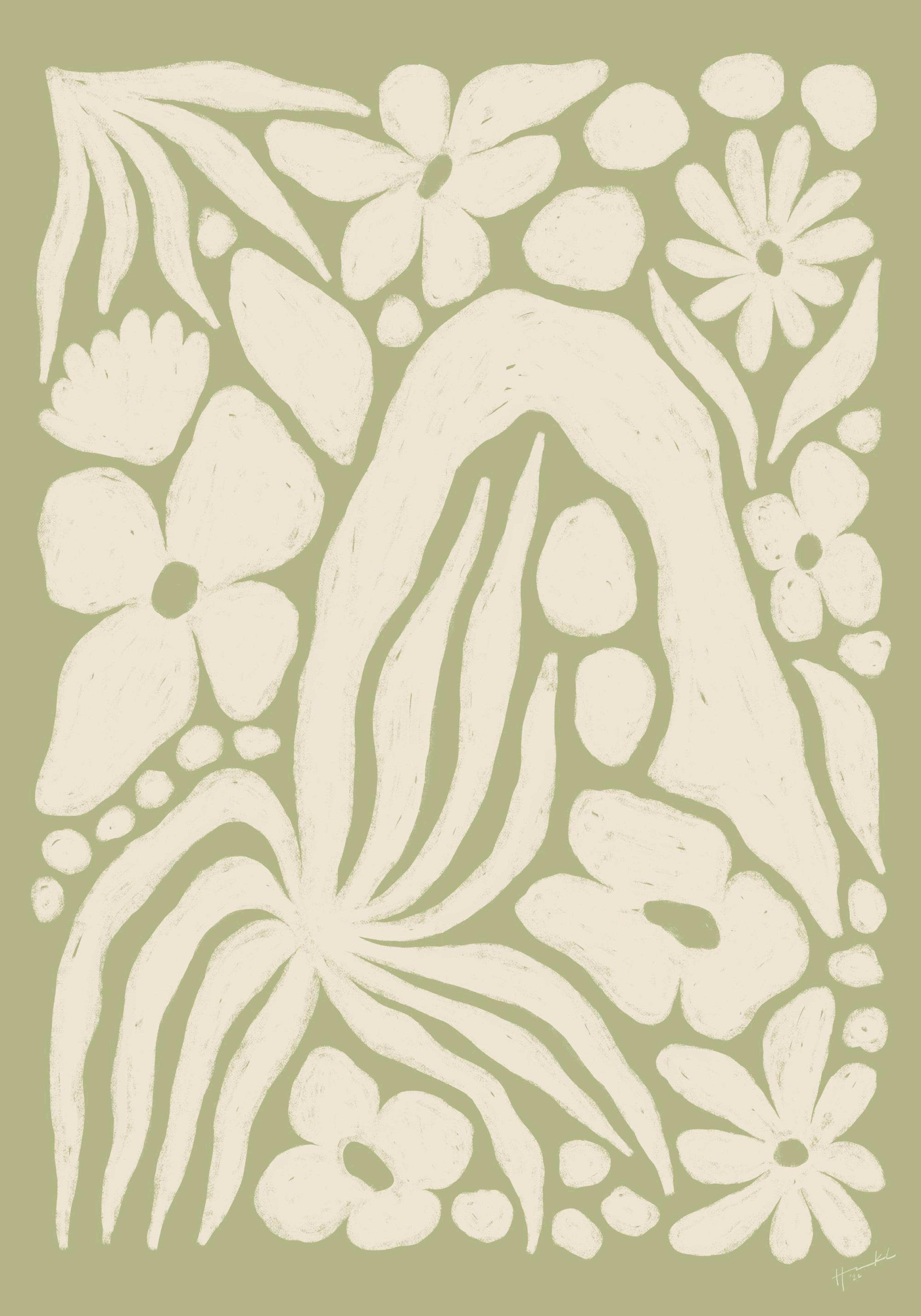 Hanna KL - White Garden Poster