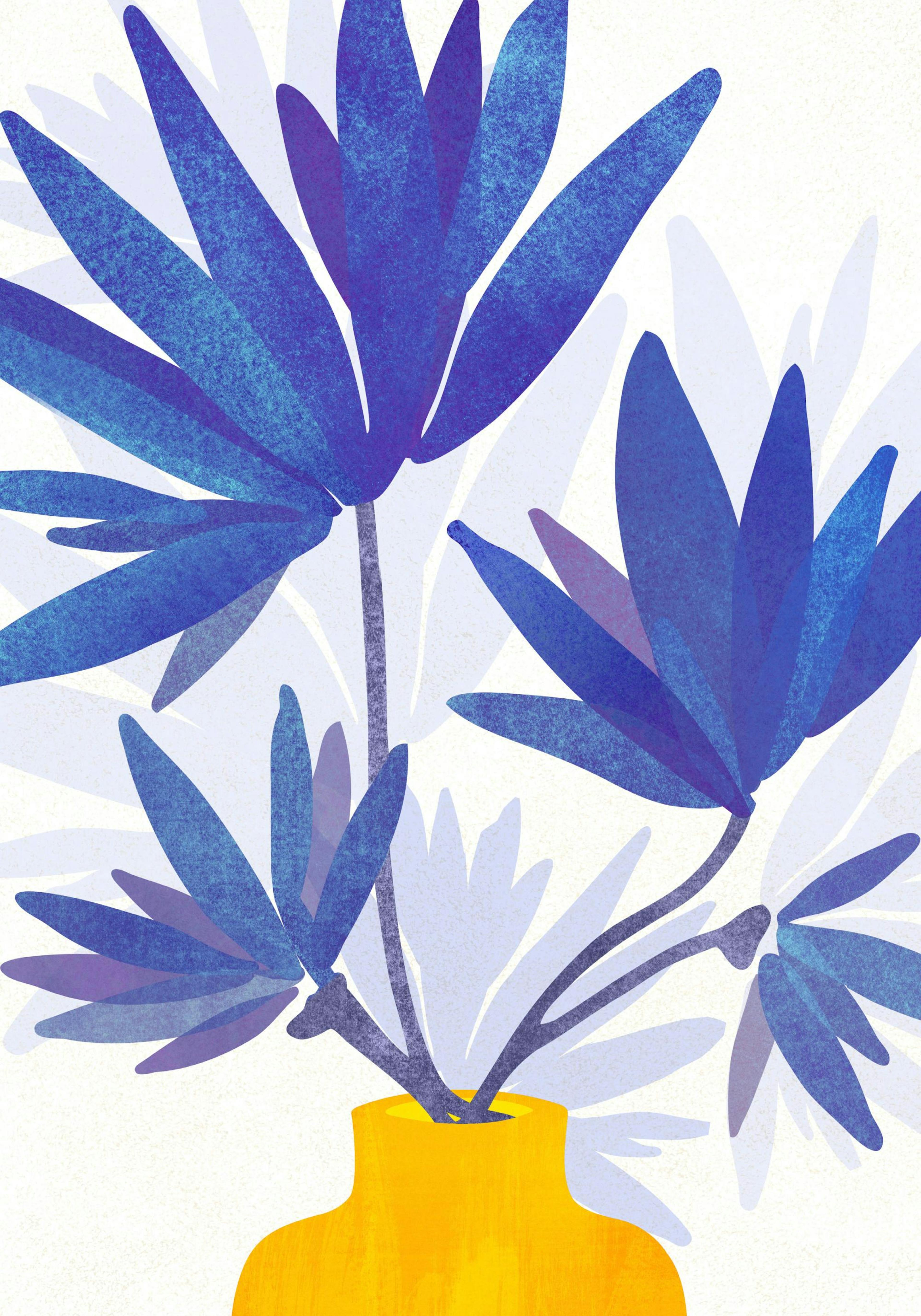Kristian Gallagher - Indigo Blooms Poster