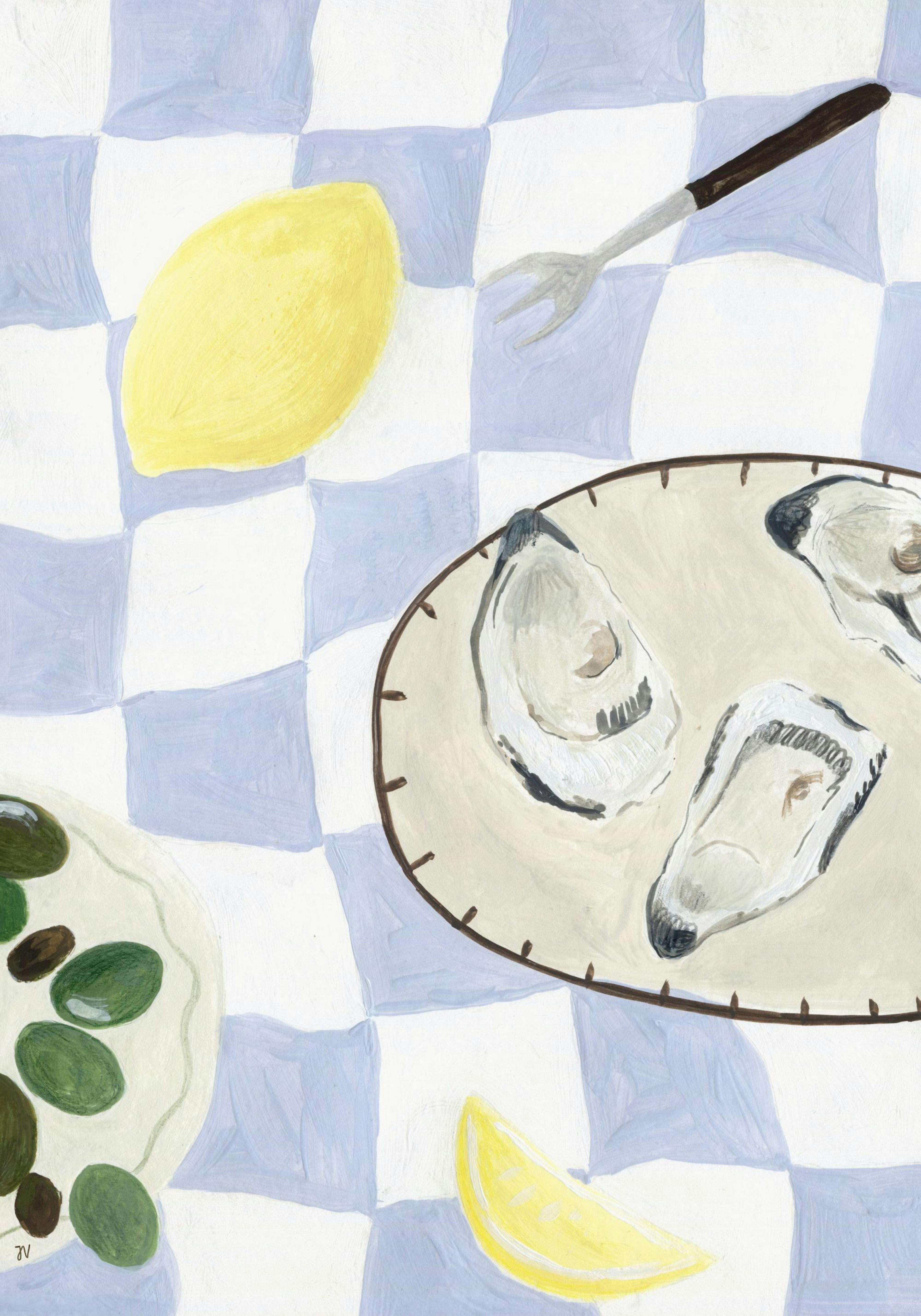 Isabelle Vandeplassche - Oysters and Olives  Print