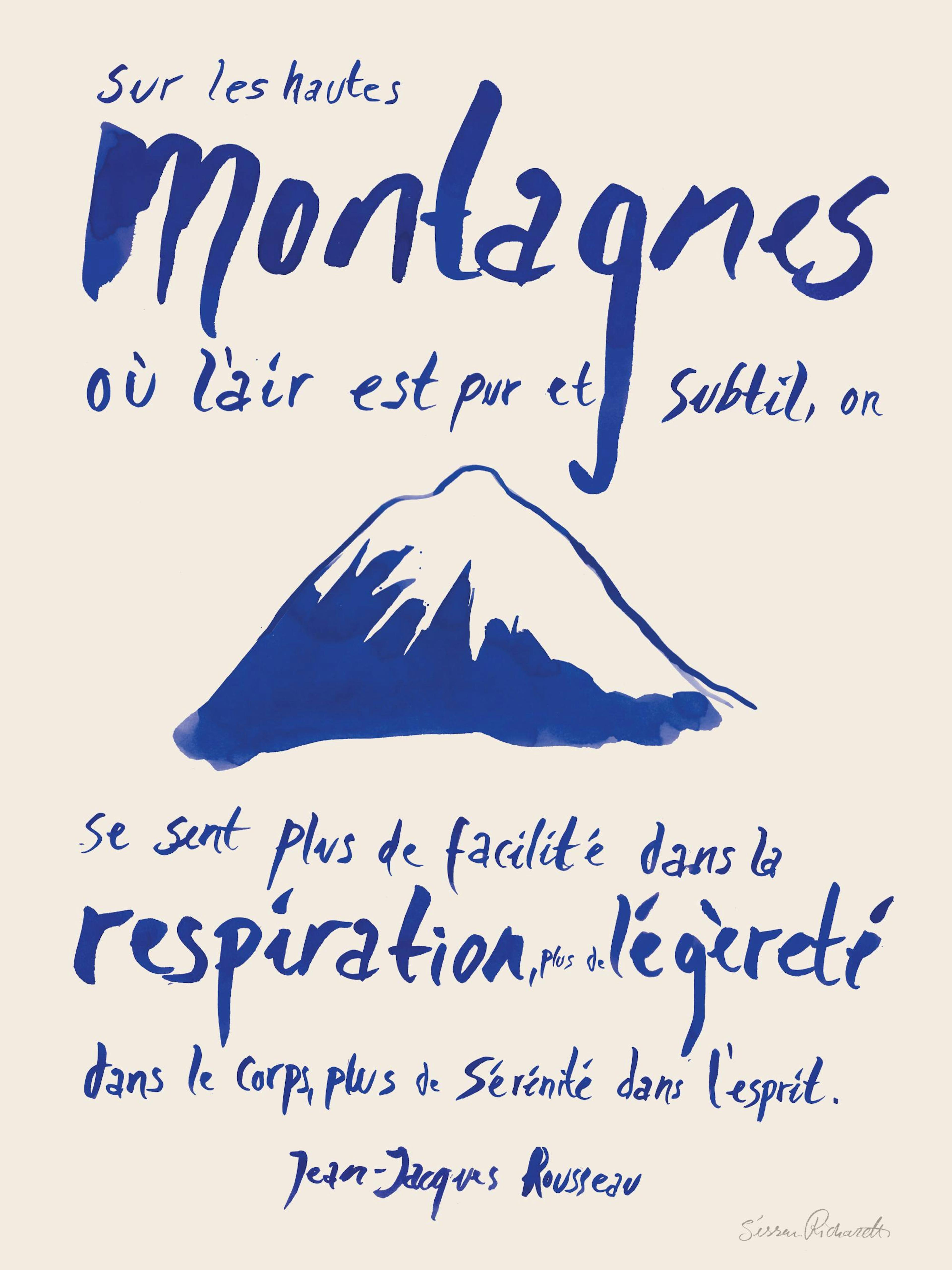 Sissan Richardt - Les Montagnes Poster