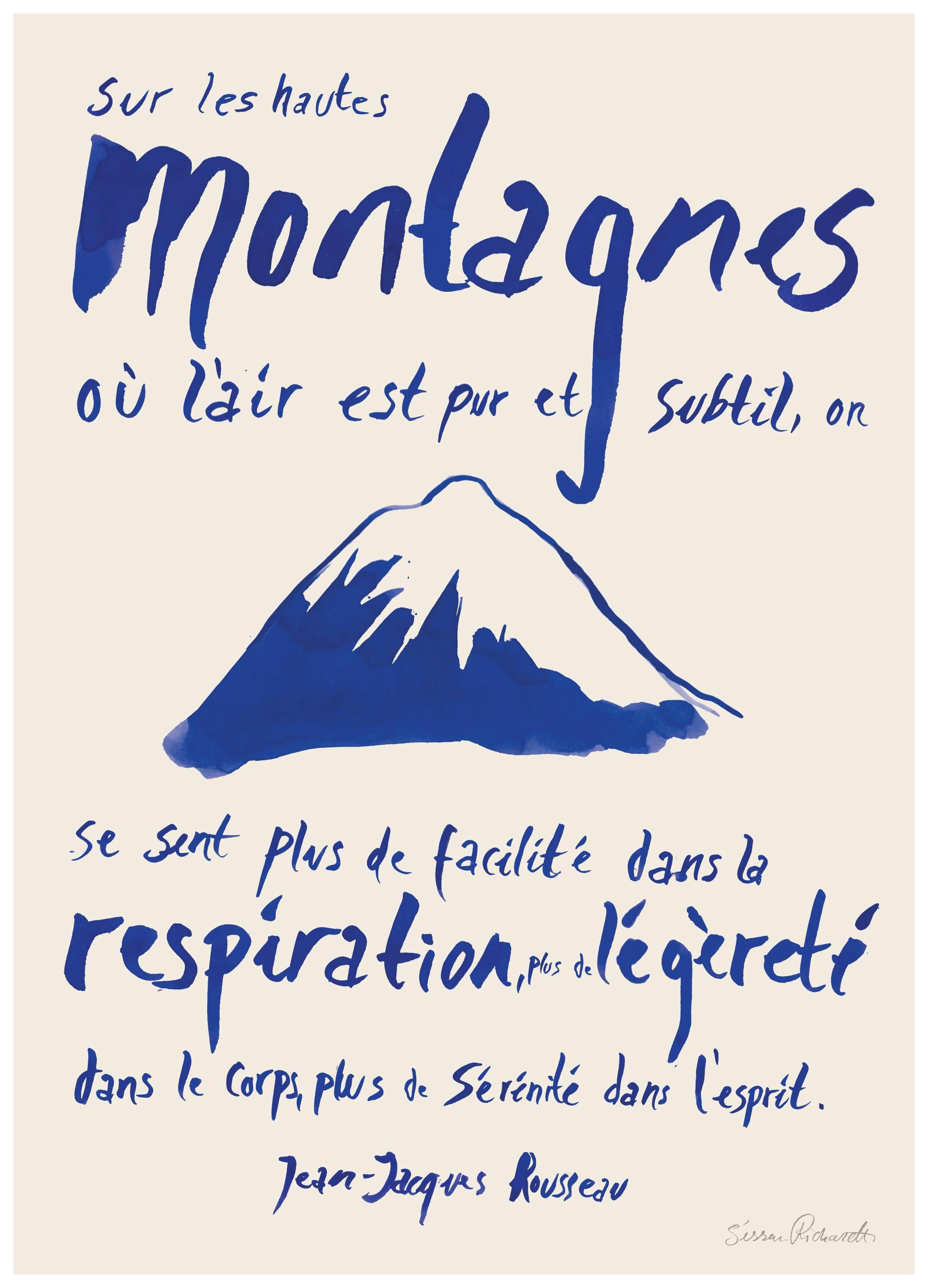 Sissan Richardt - Les Montagnes Print (50x70 cm)