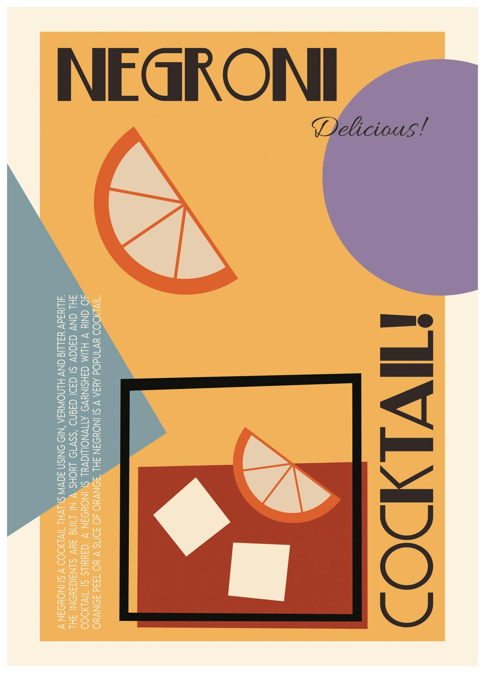 We made something nice - The Negroni Poster (30x40 cm)