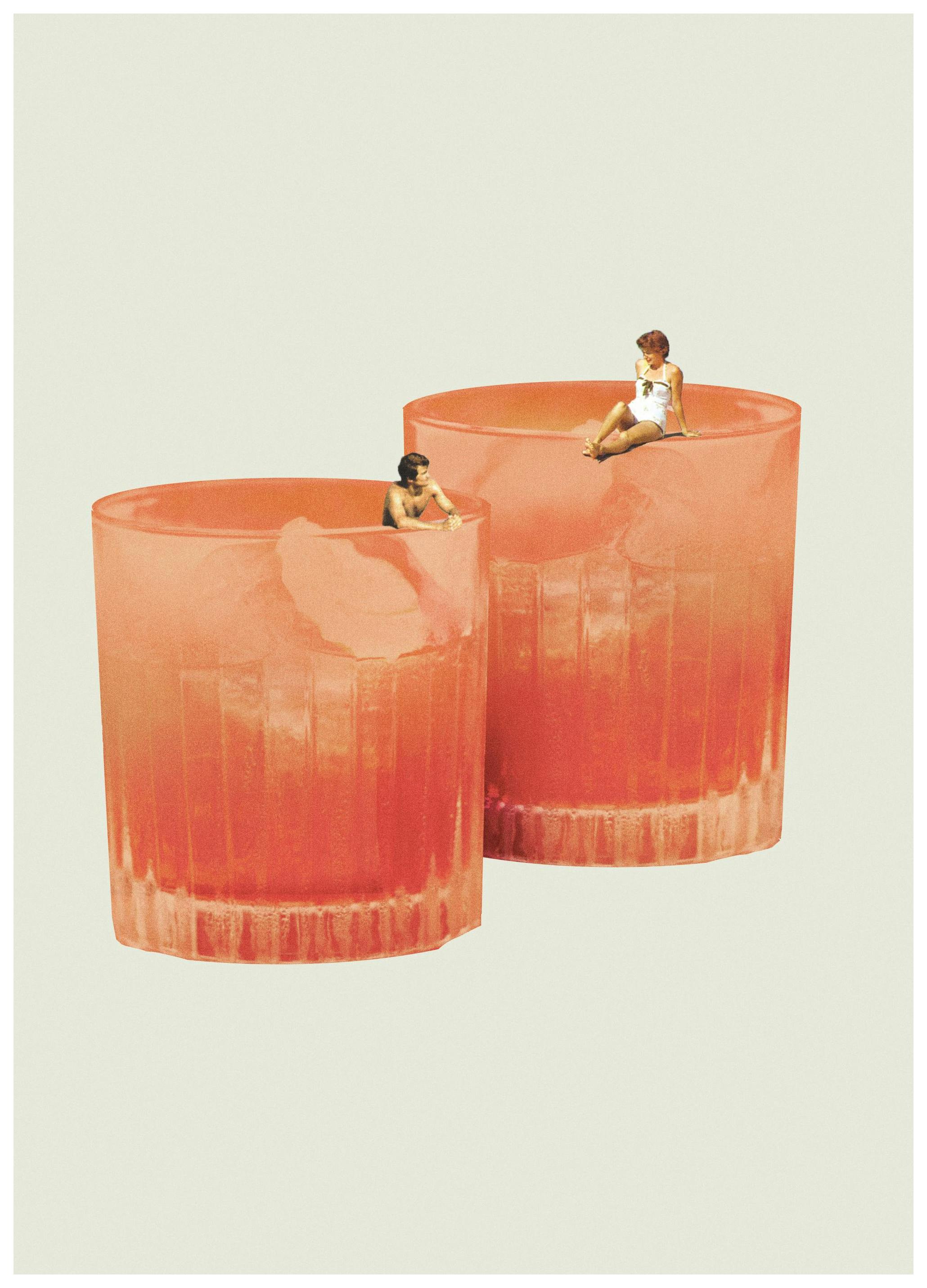 Maarten Leon - Holiday in a Glass No2 Poster (50x70 cm)- Maarten Leon