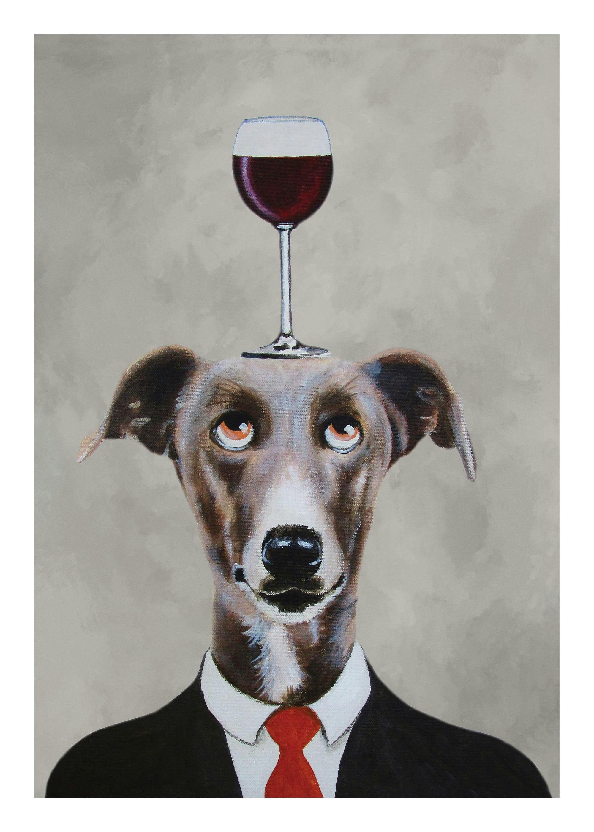 Coco De Paris - Greyhound with Wine Glass Poster 0