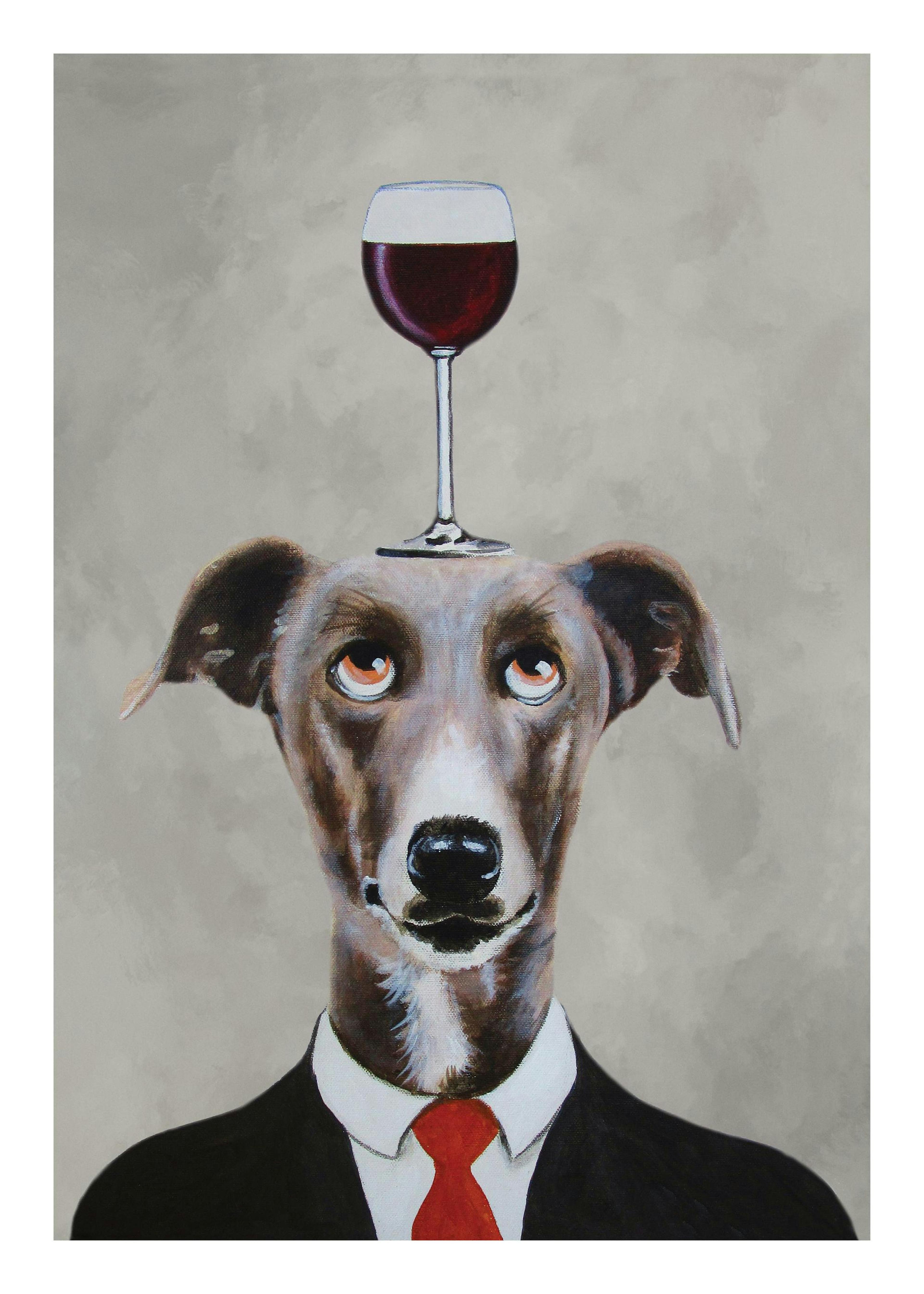 Coco De Paris - Greyhound with Wine Glass Poster 0