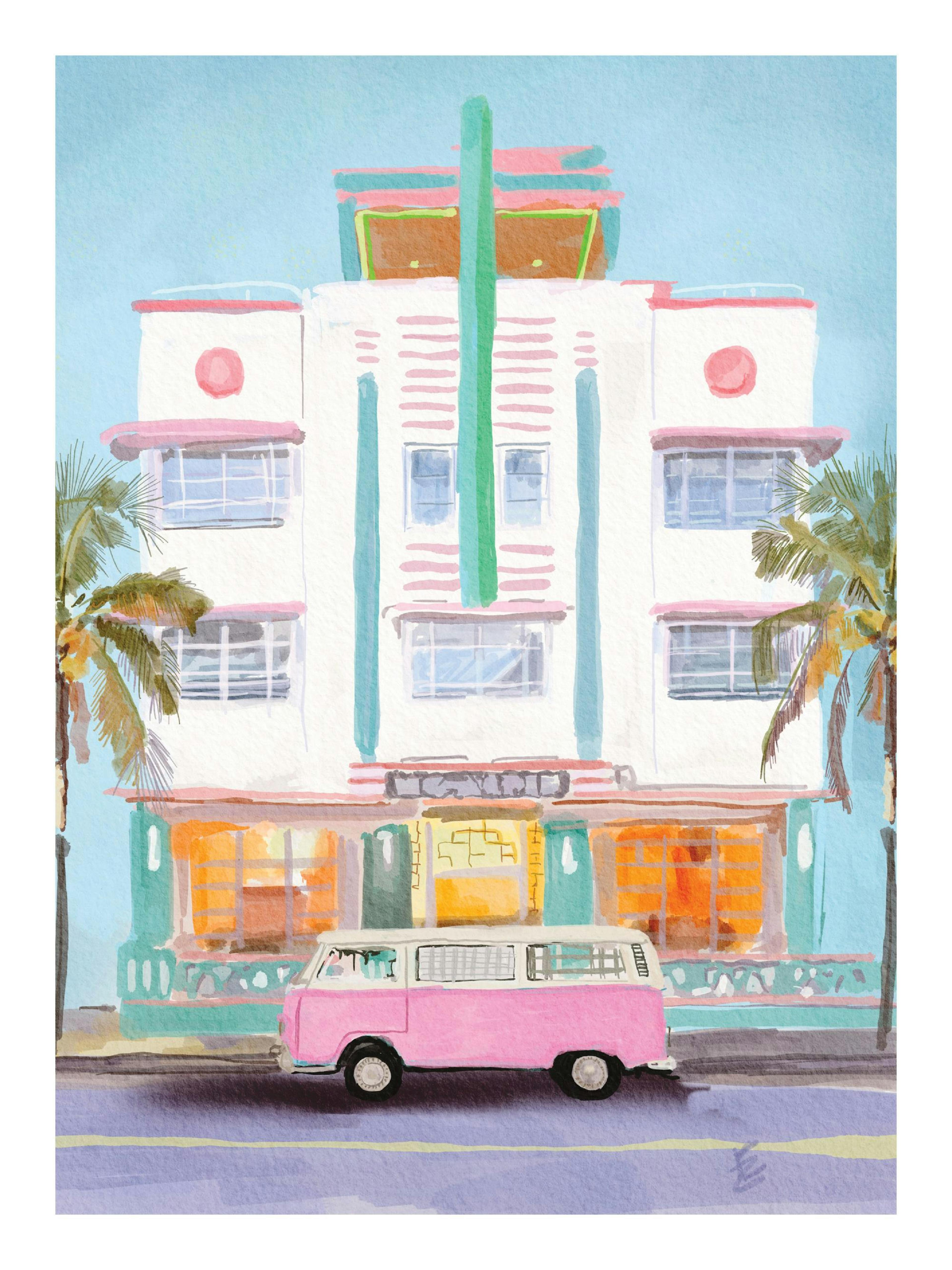 Ekaterina Zagorska - Ocean Drive Party Poster