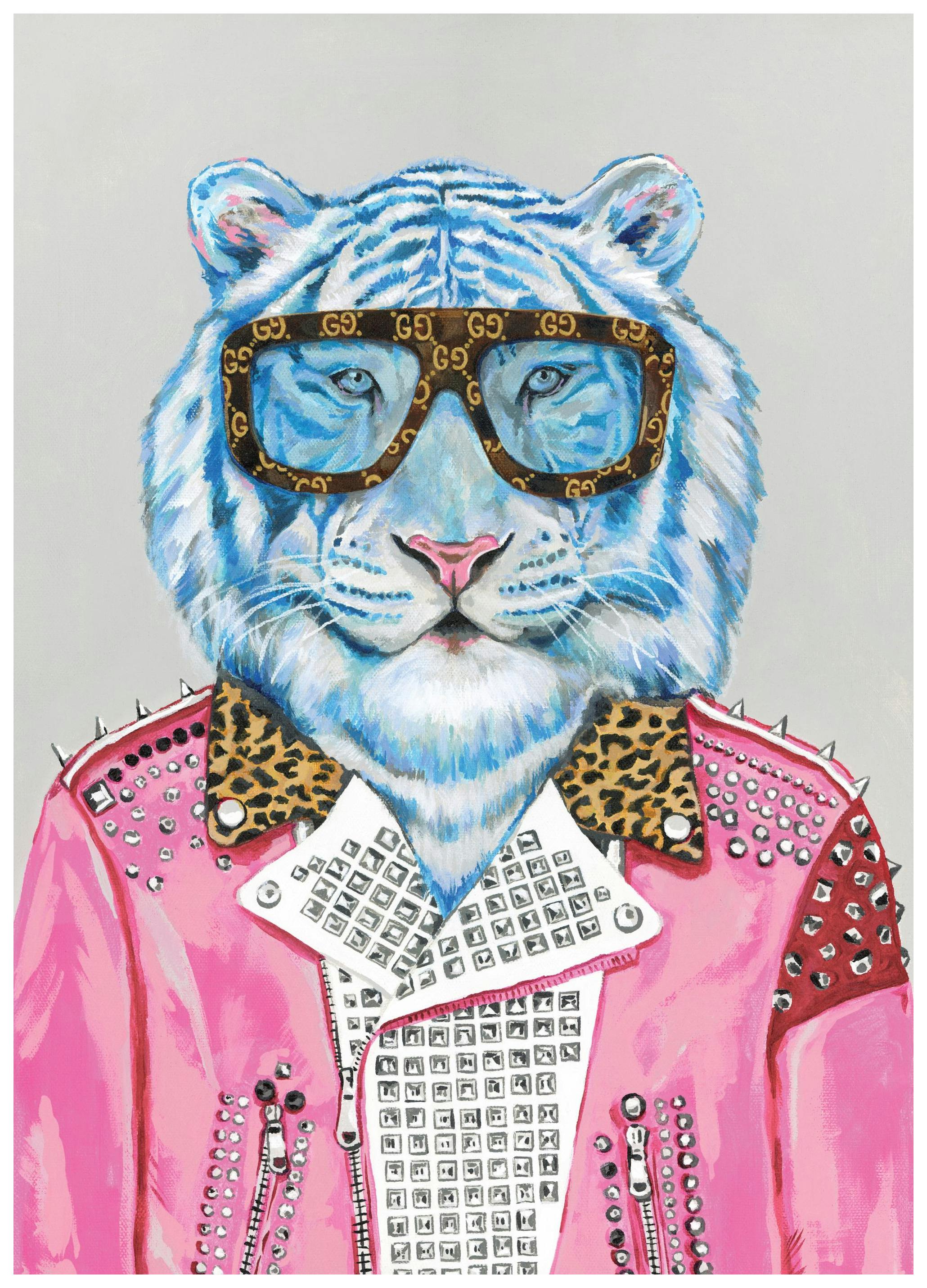 Heather Perry - Artsy Blue Tiger Poster (30x40 cm)