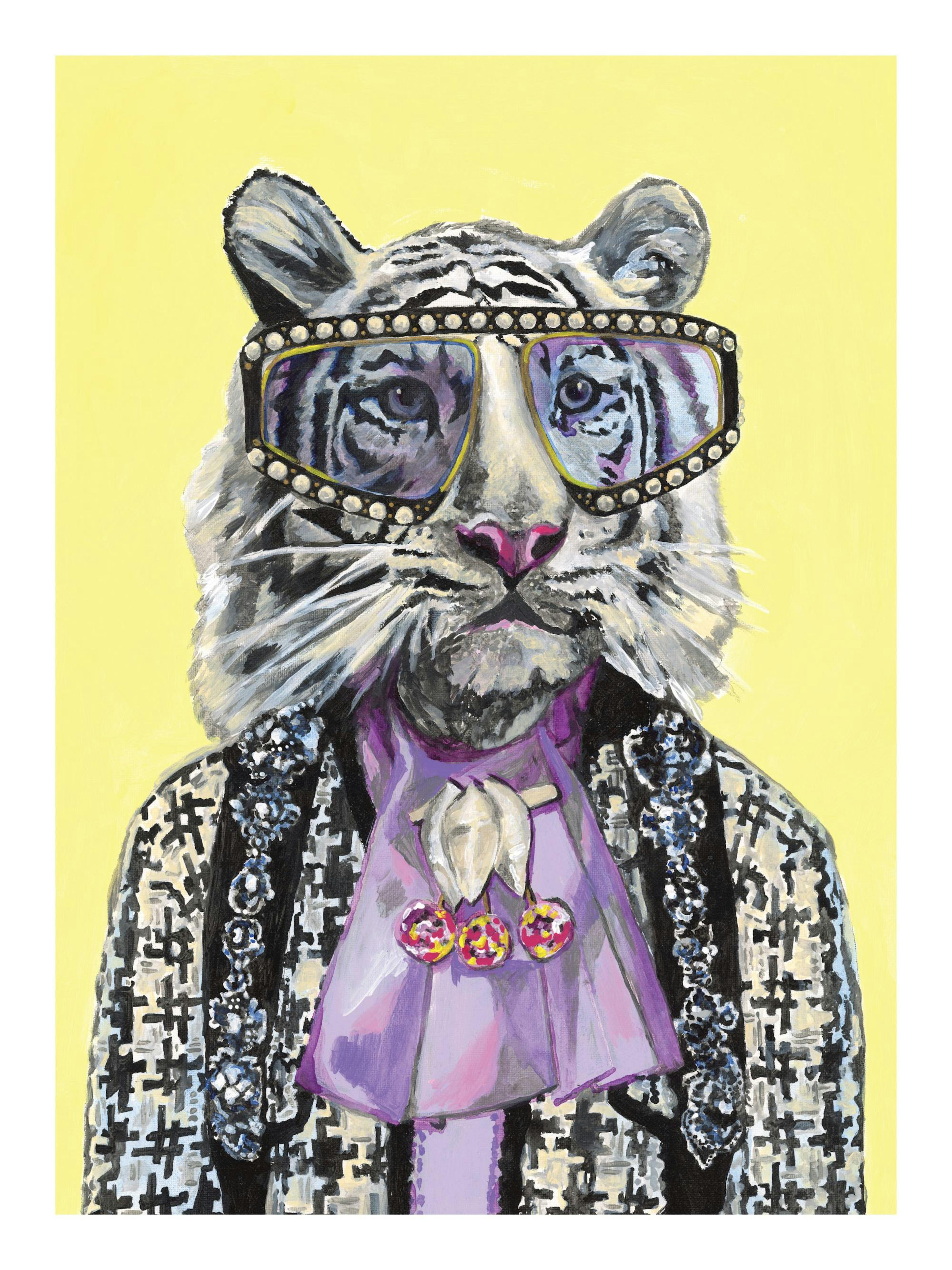 Heather Perry - Artsy White Tiger Poster