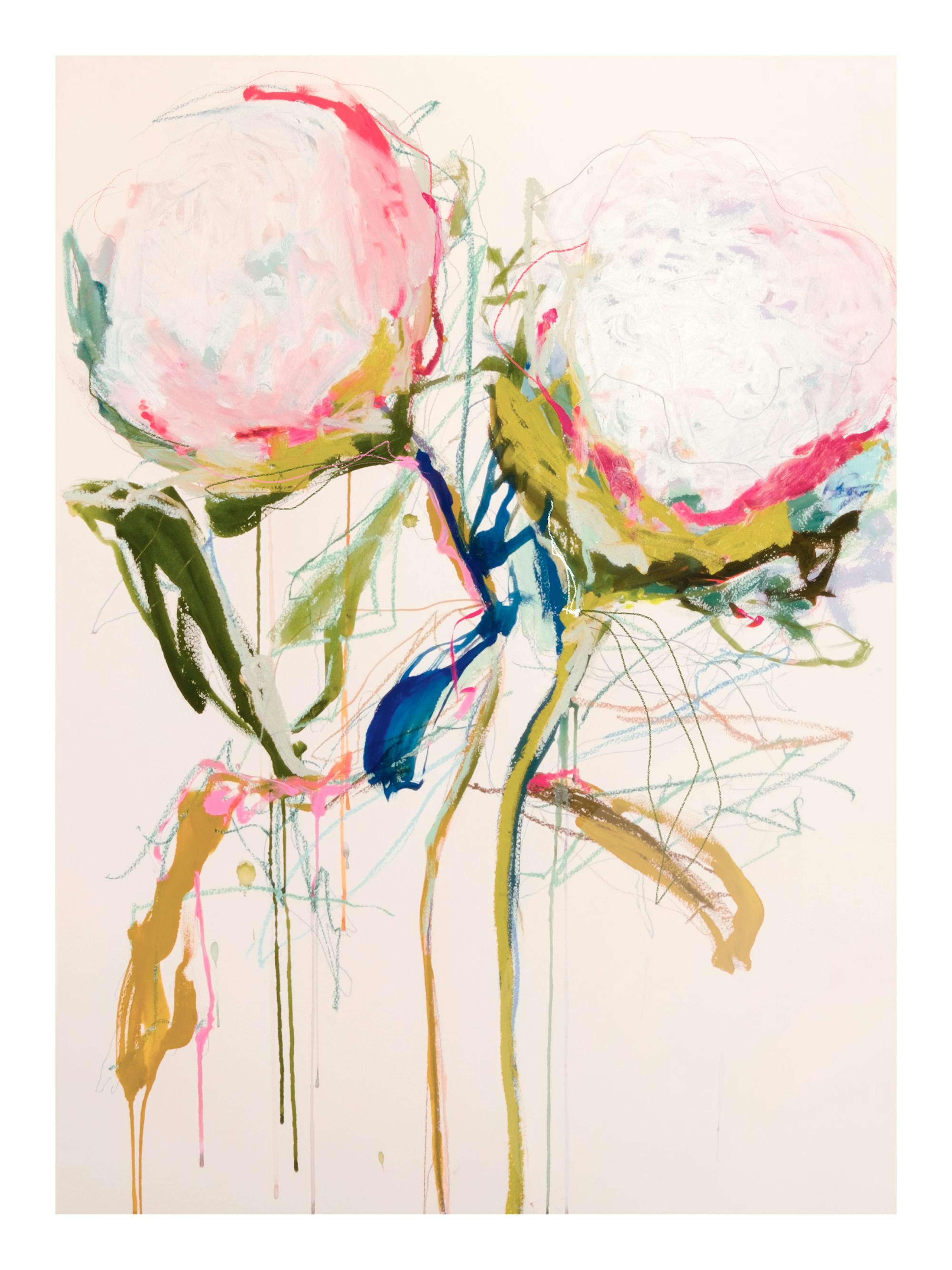 Leigh Viner - Artsy Peonies No1 Print