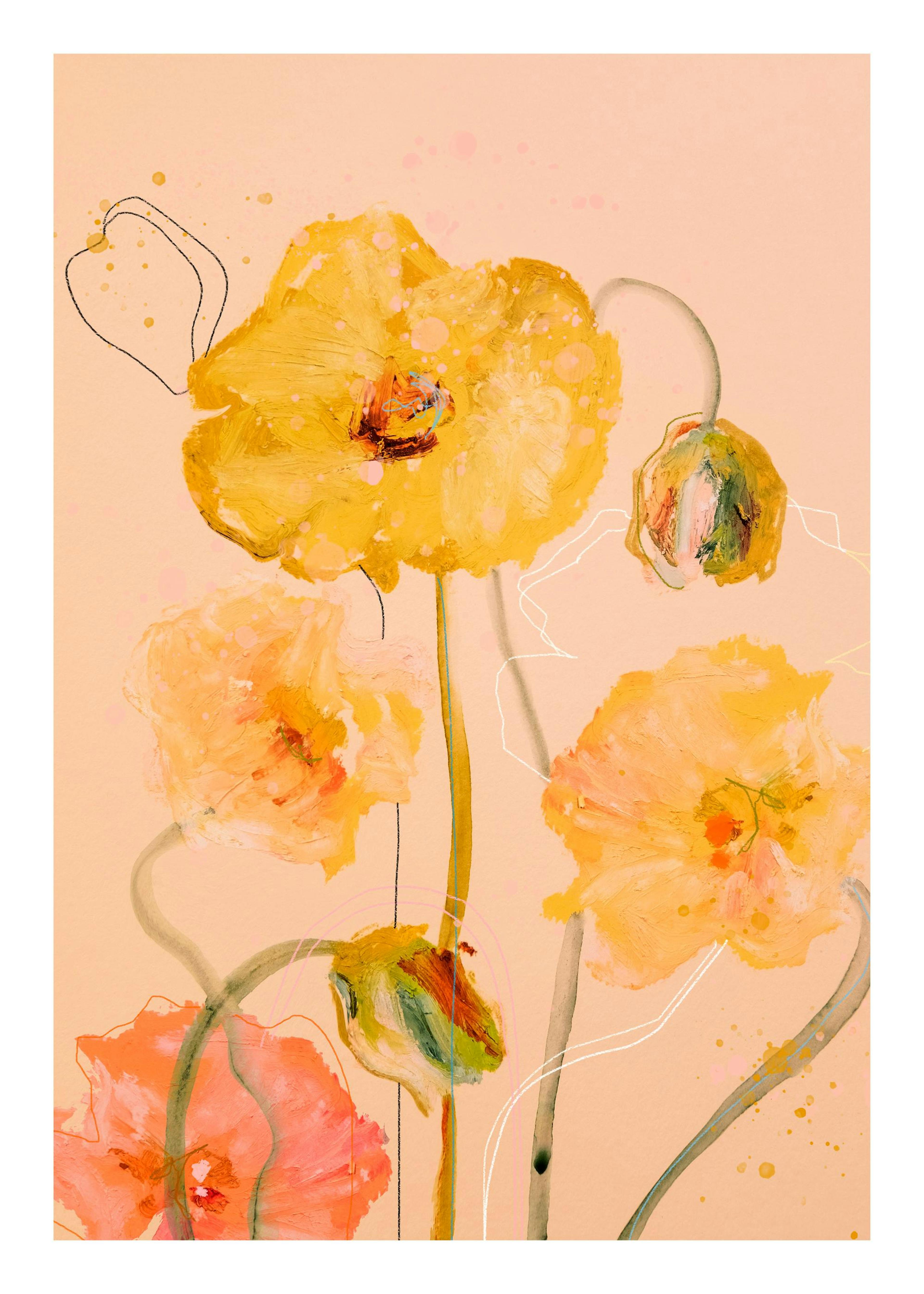 Leigh Viner - Poppy Peach Plagát 0