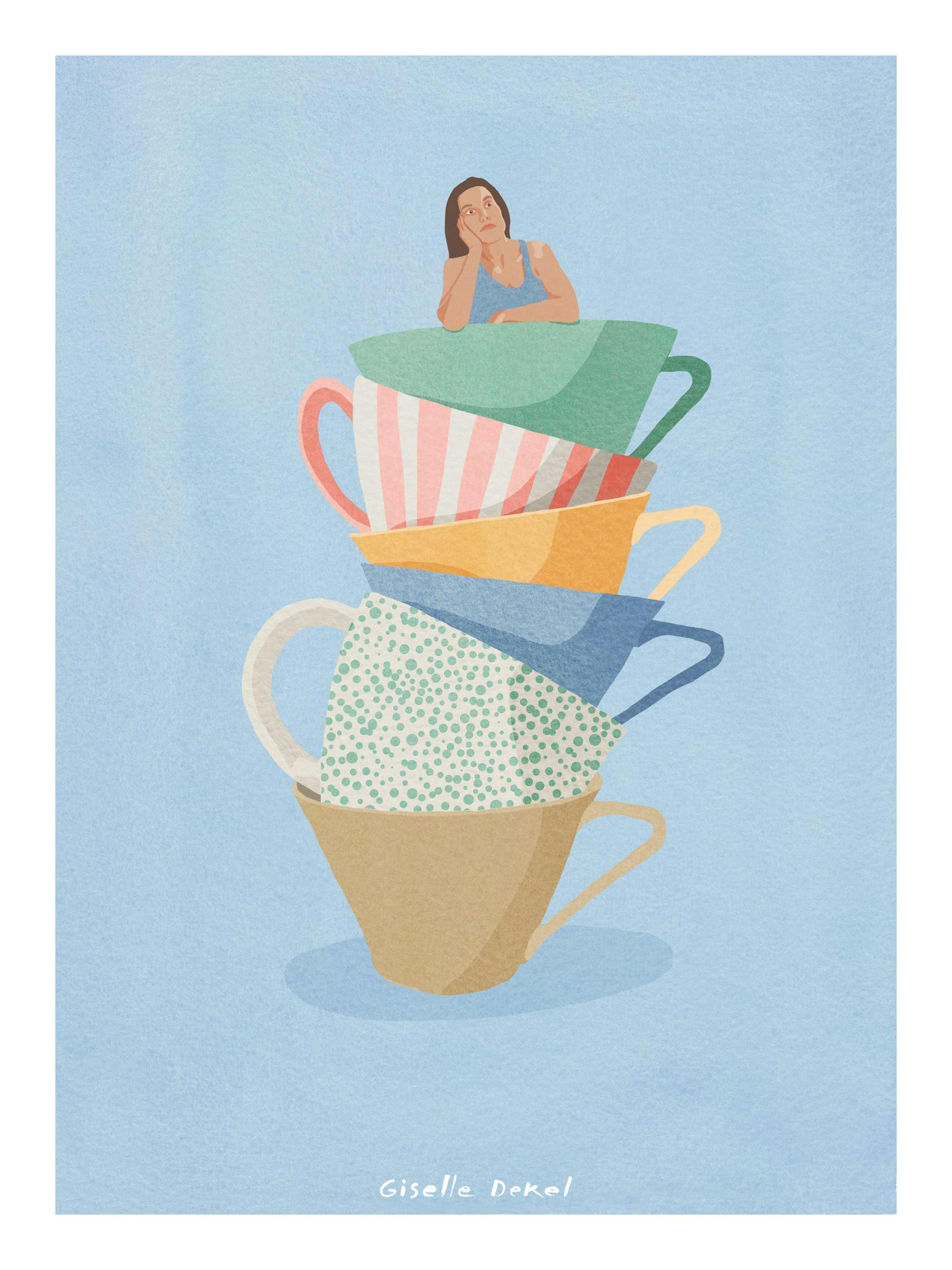 Giselle Dekel – Longing for Coffee Print