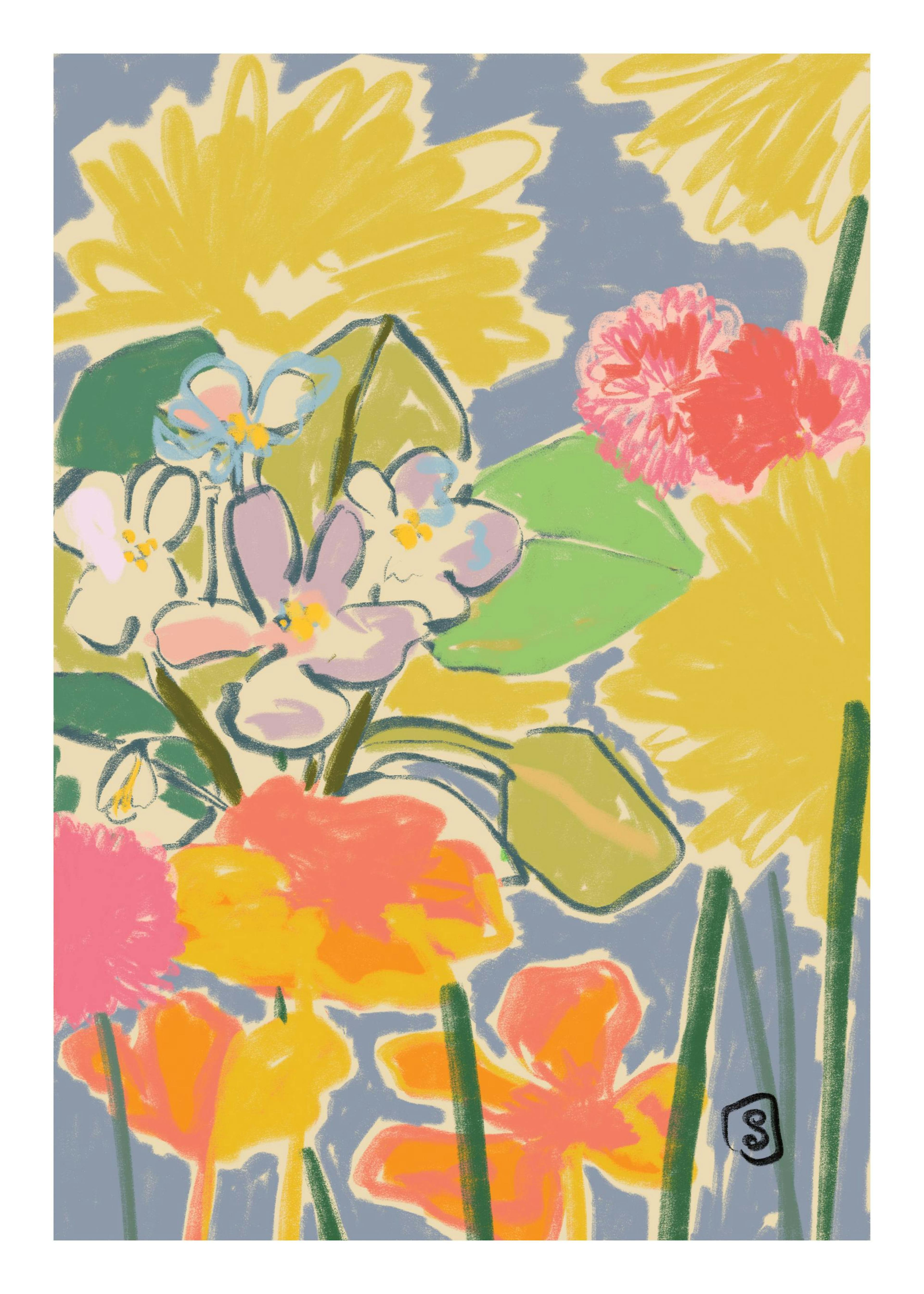 Sandra Poliakov - Morning Garden Print 0
