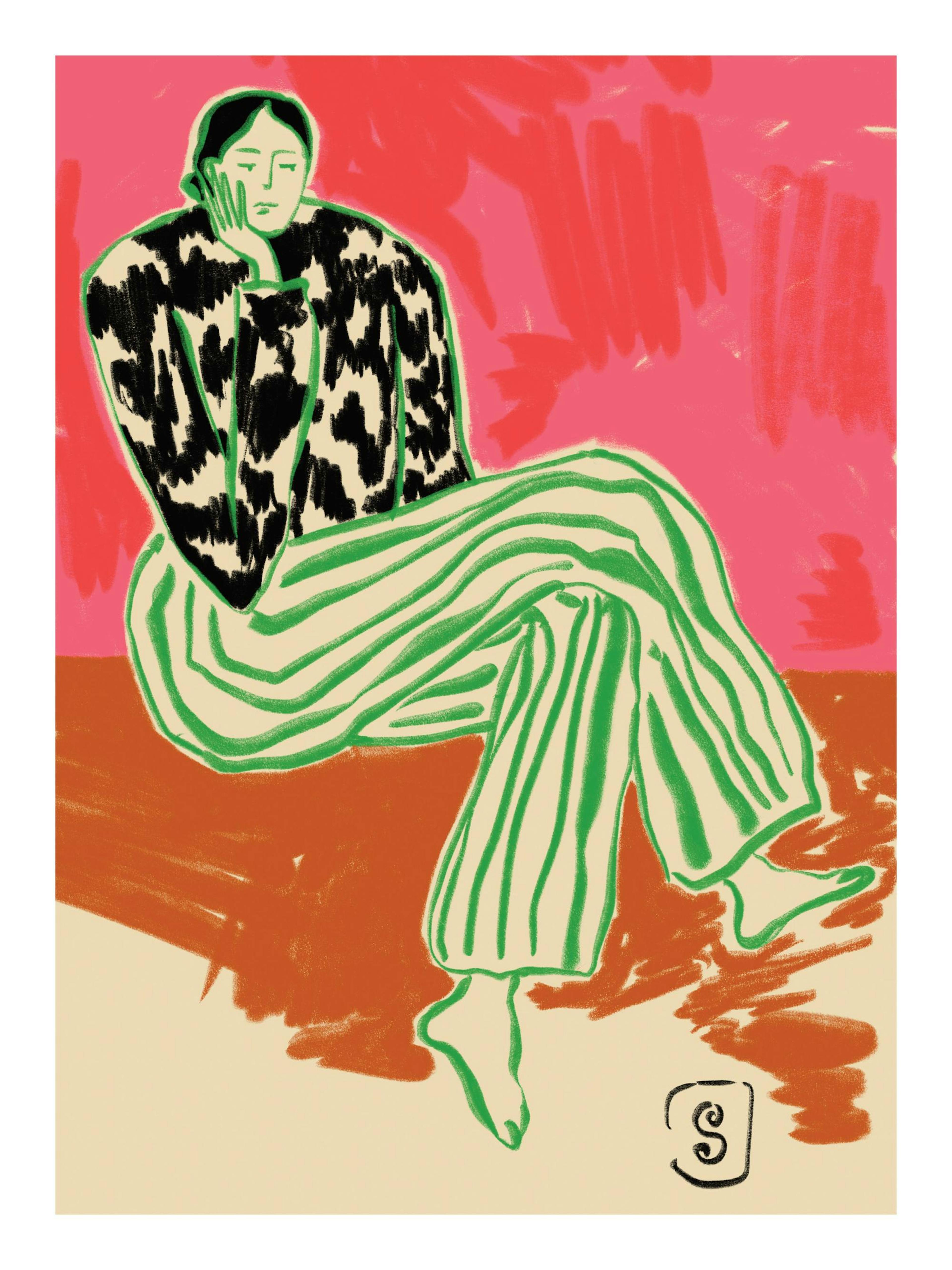 Sandra Poliakov - Calm Woman Portrait Print