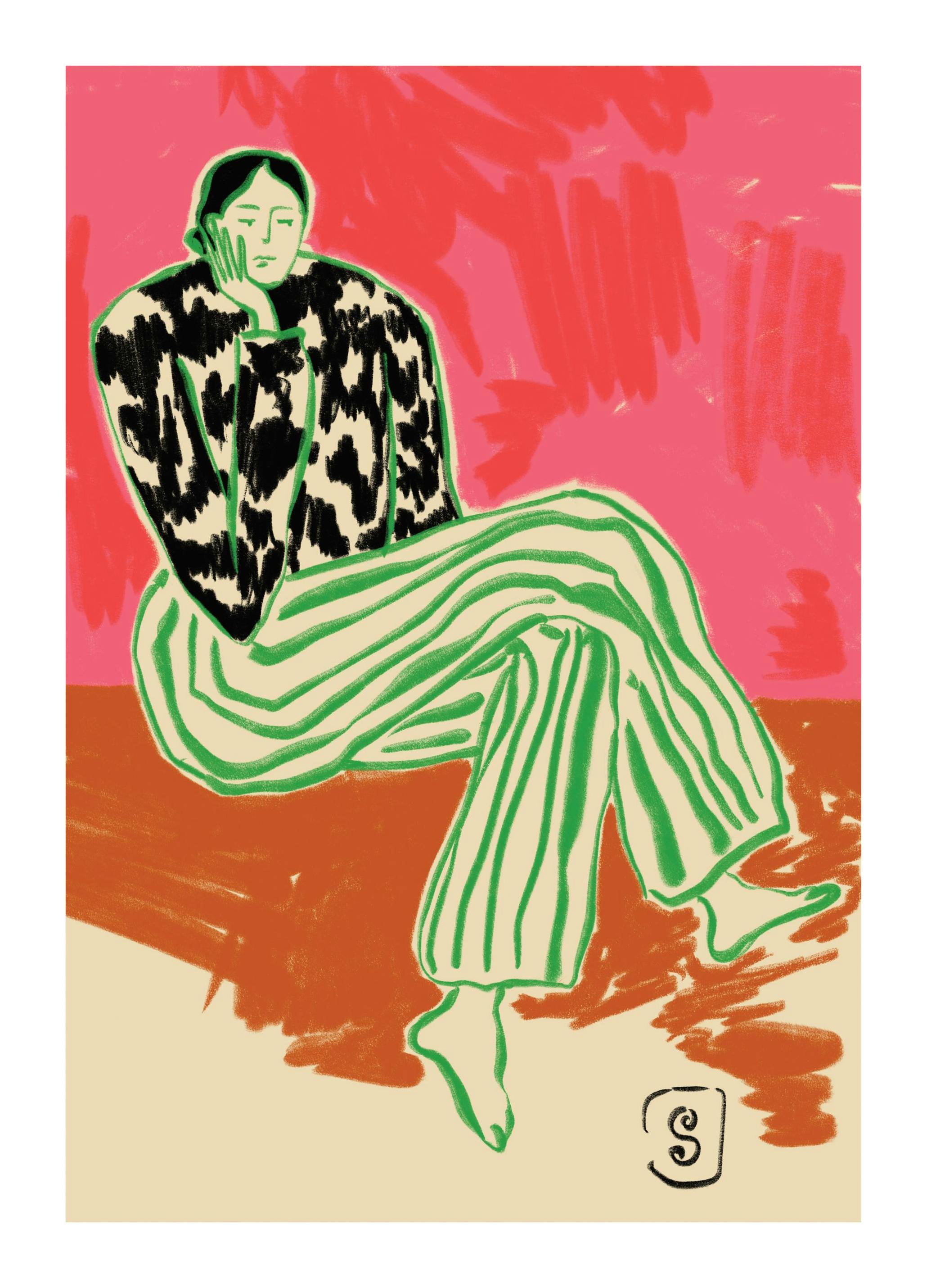 Sandra Poliakov - Calm Woman Portrait Poster (50x70 cm)