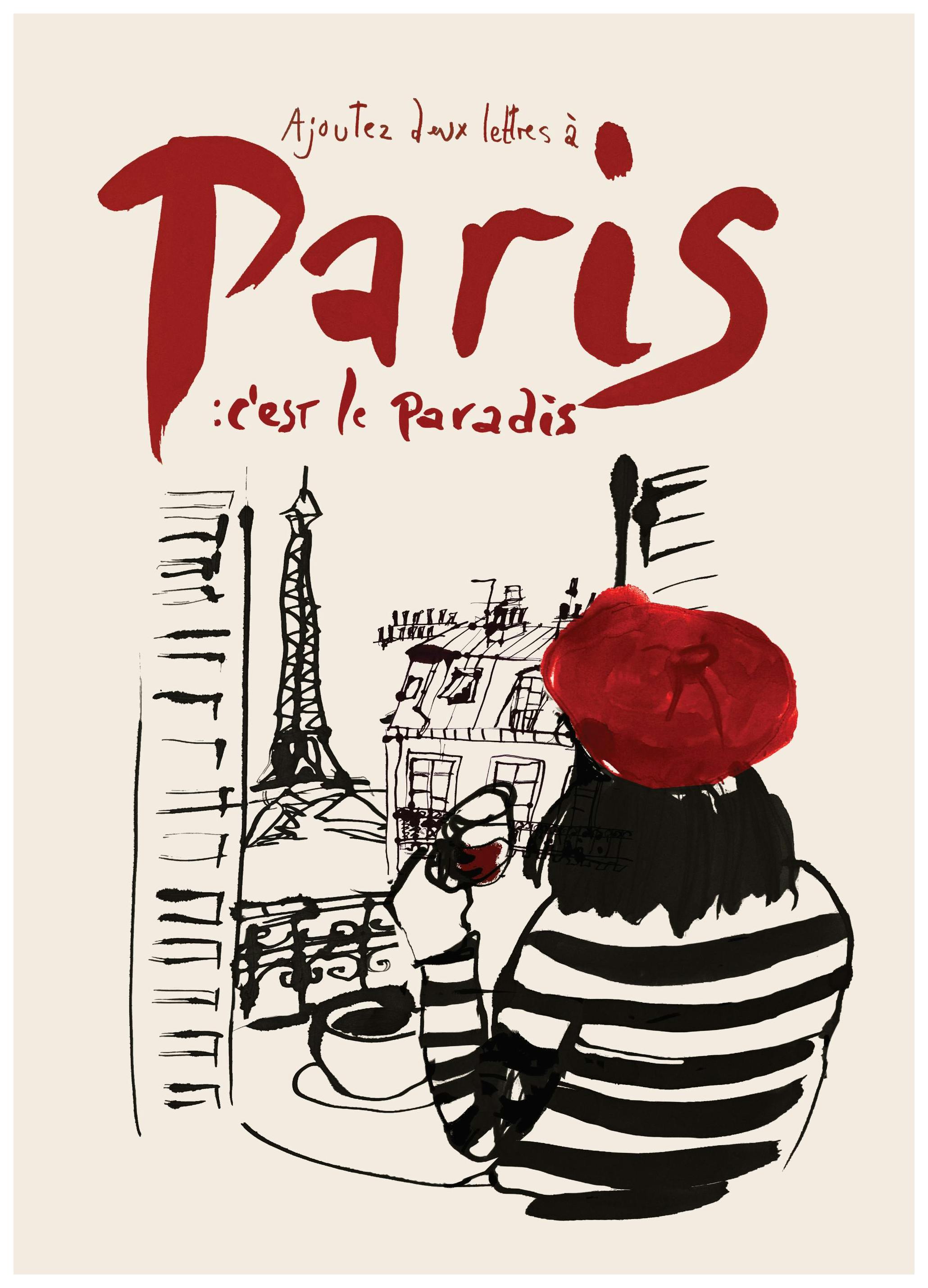 Prints - Sissan Richard - Paris, le Paradis Print (50x70 cm) - Whimsical Wonderland