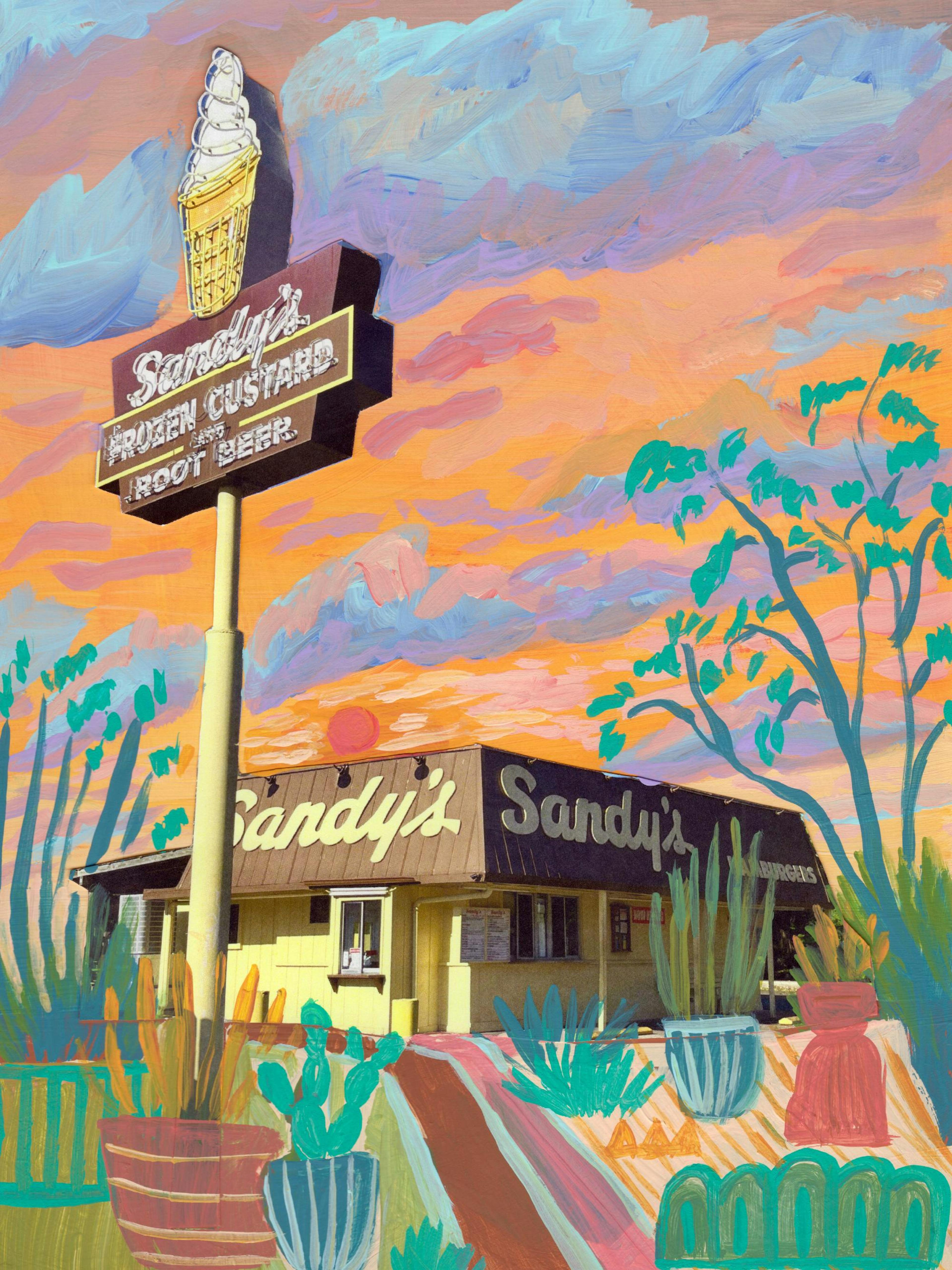 Eleanor Baker - Sandy’s in Austin Print