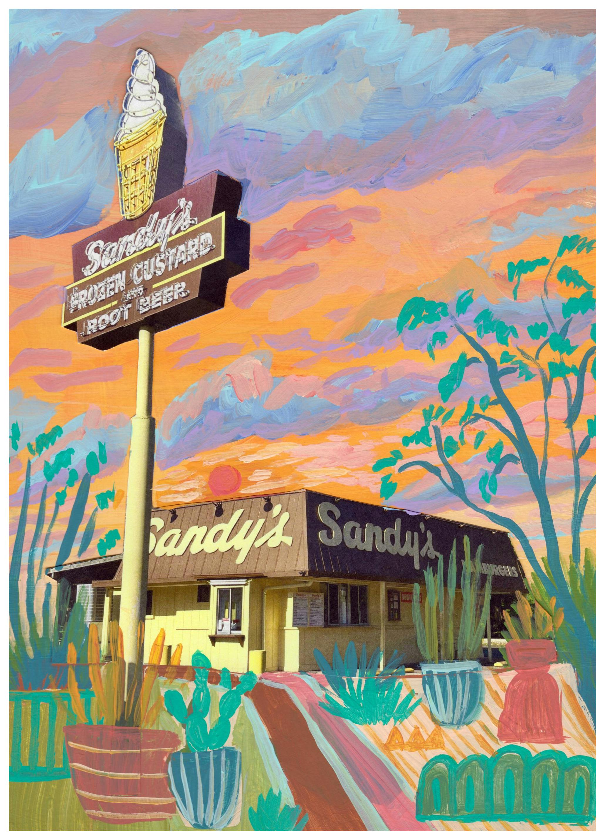 Eleanor Baker - Sandy’s in Austin Print (30x40 cm)