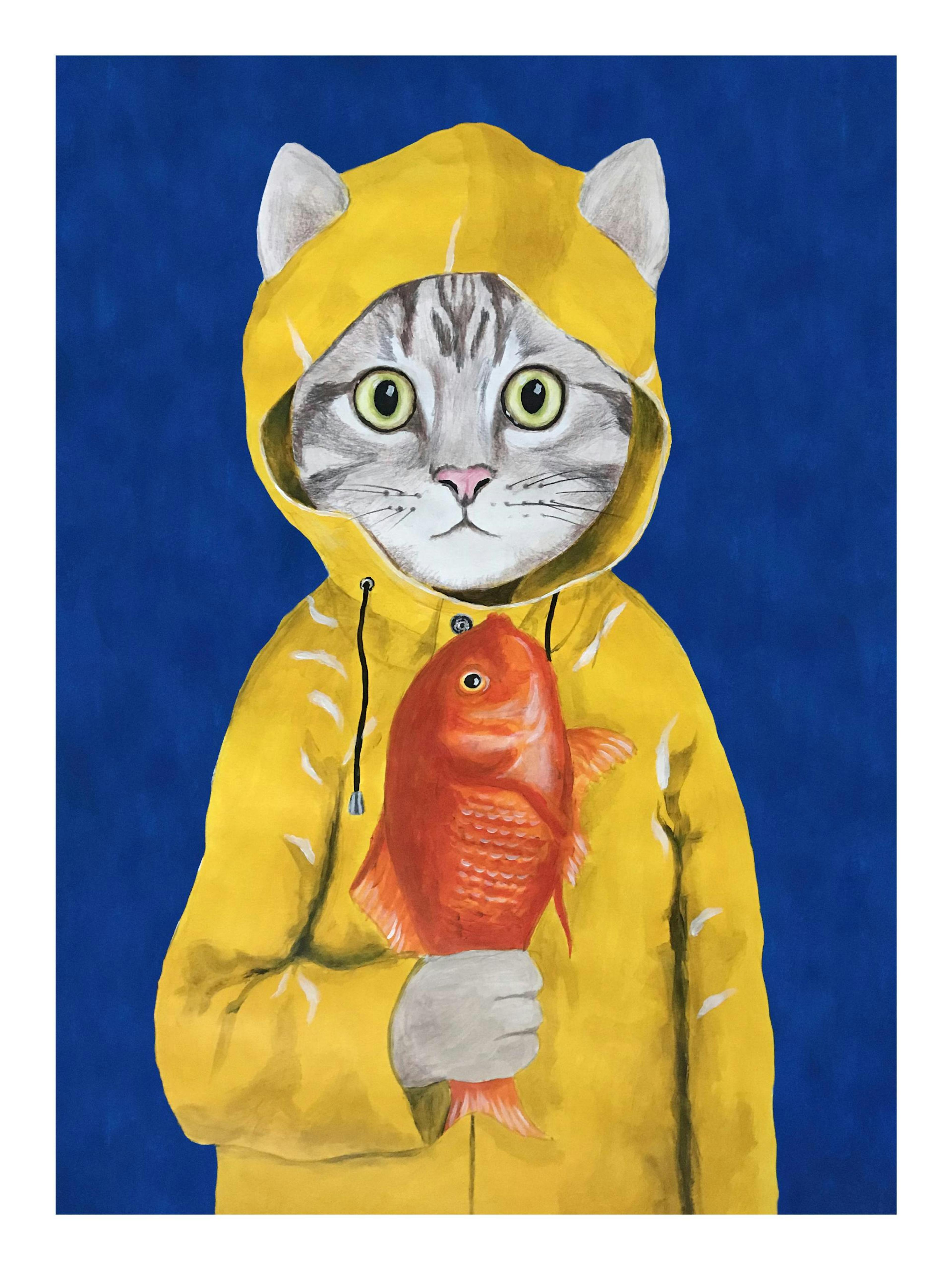 Coco de Paris - Cat with Fish Print