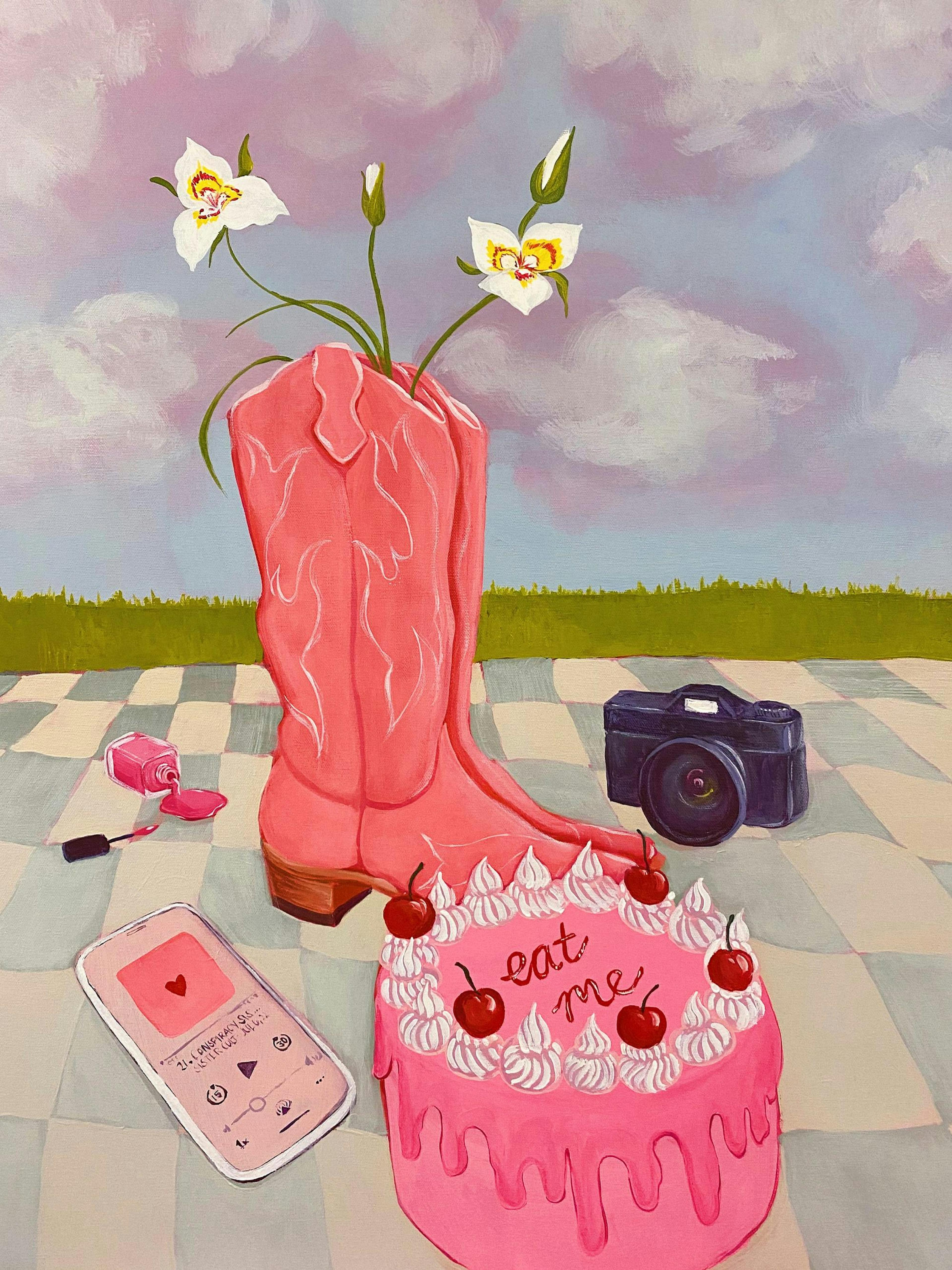 Lindsey Cherek - Still Life with Fake Cake Poster