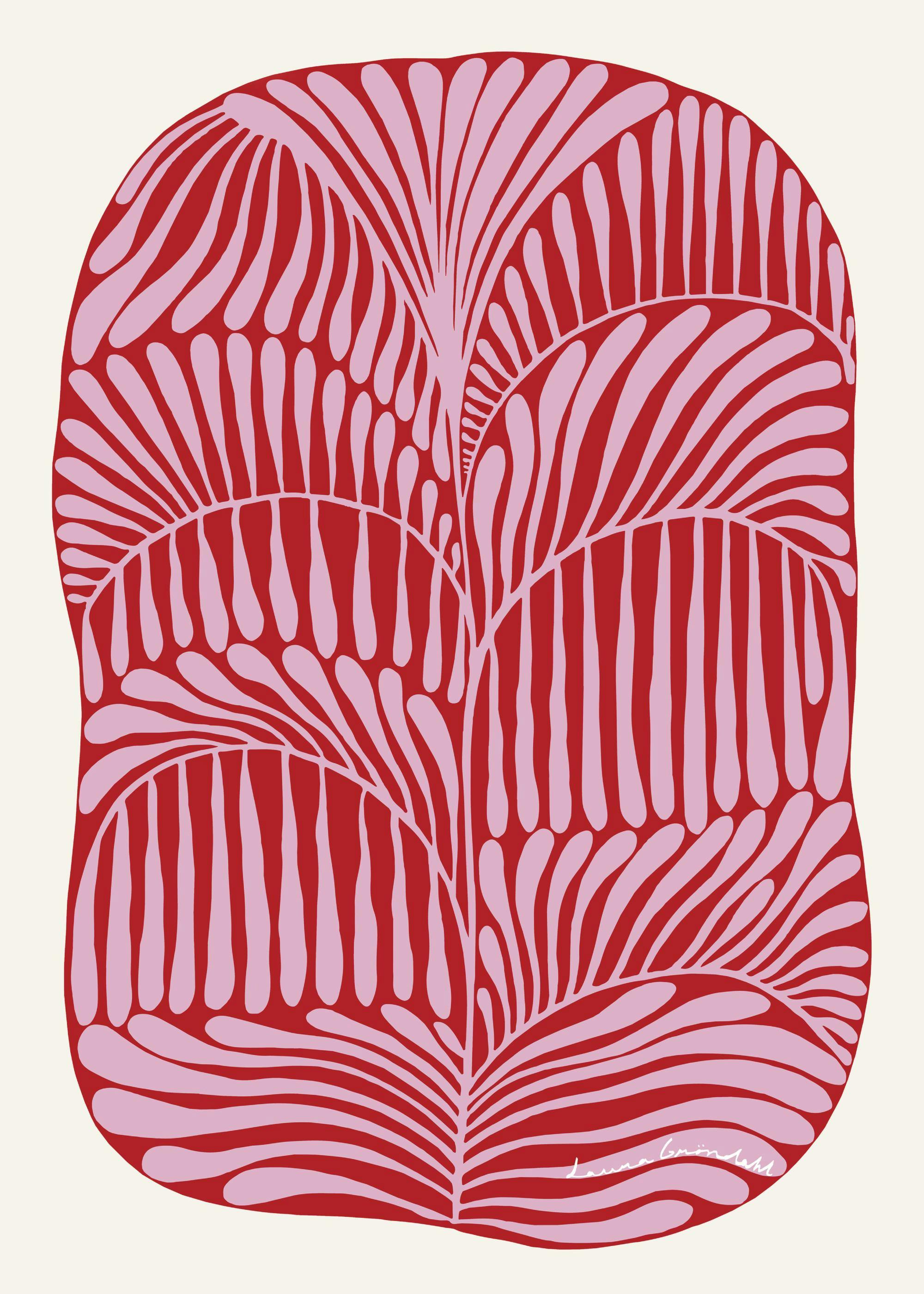 Laura Gröndahl - Pink Plant Print 0