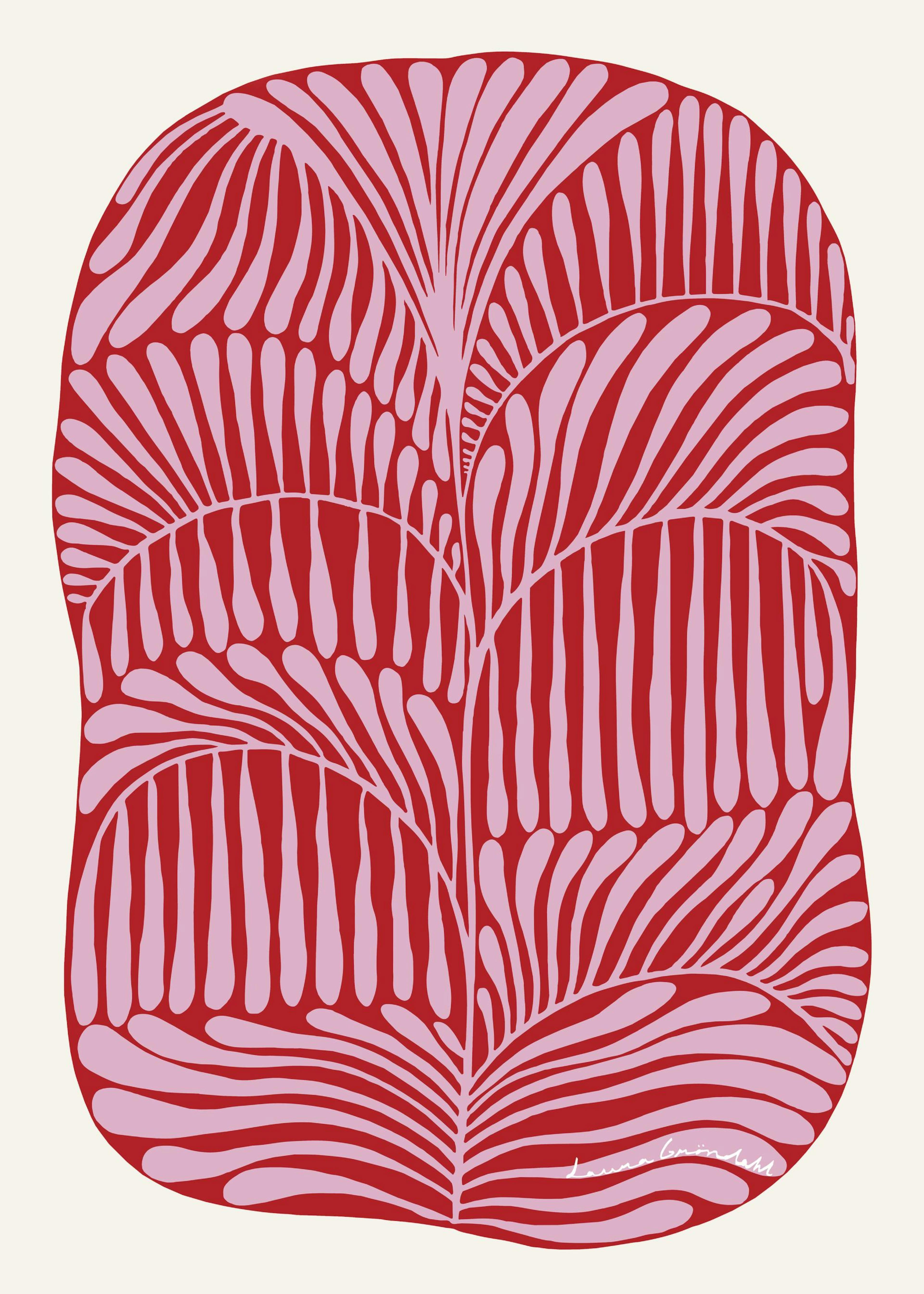Laura Gröndahl - Pink Plant Print 0