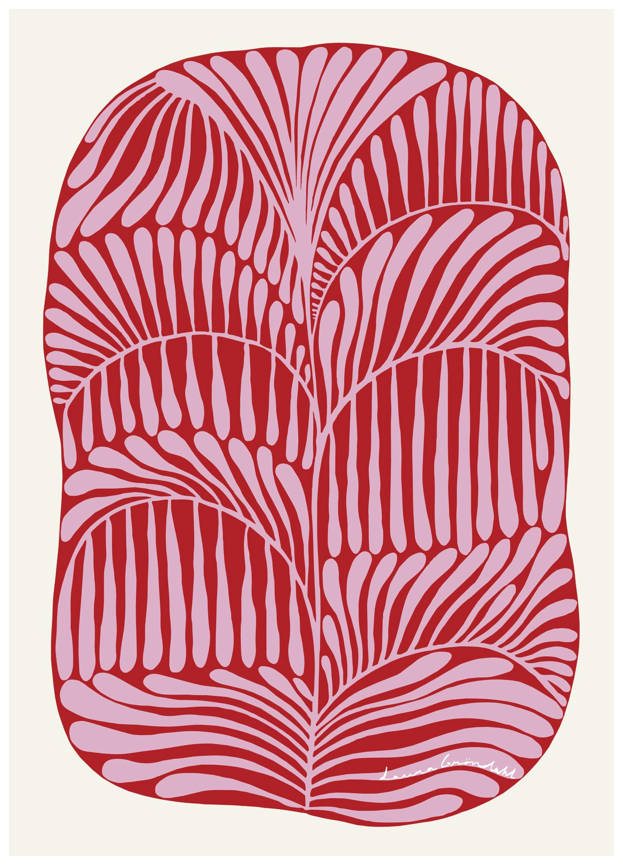 Laura Gröndahl - Pink Plant Affiche (50x70 cm) - Laura Gröndahl