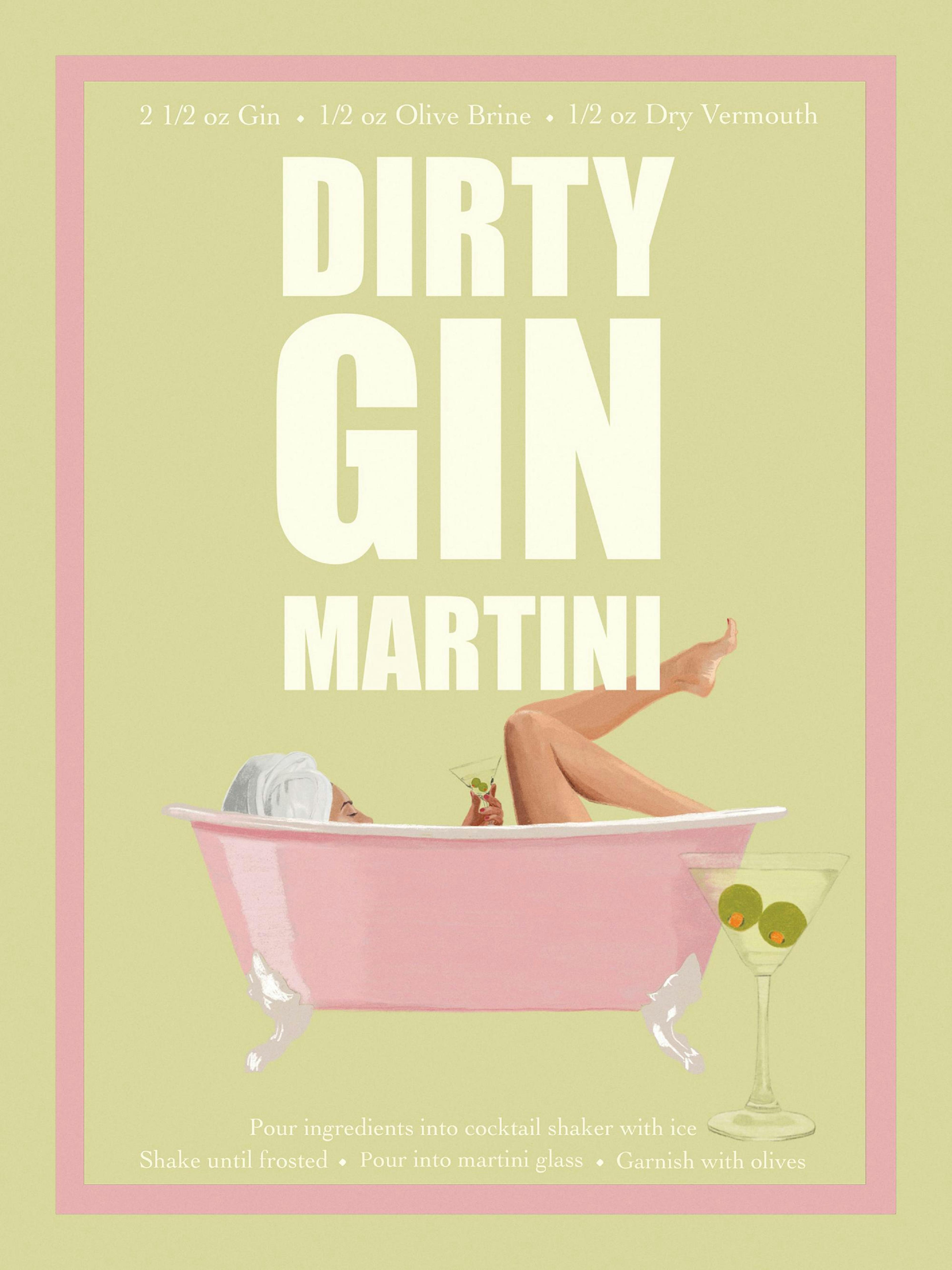Jenny Liz Rome - Dirty Gin Martini Poster