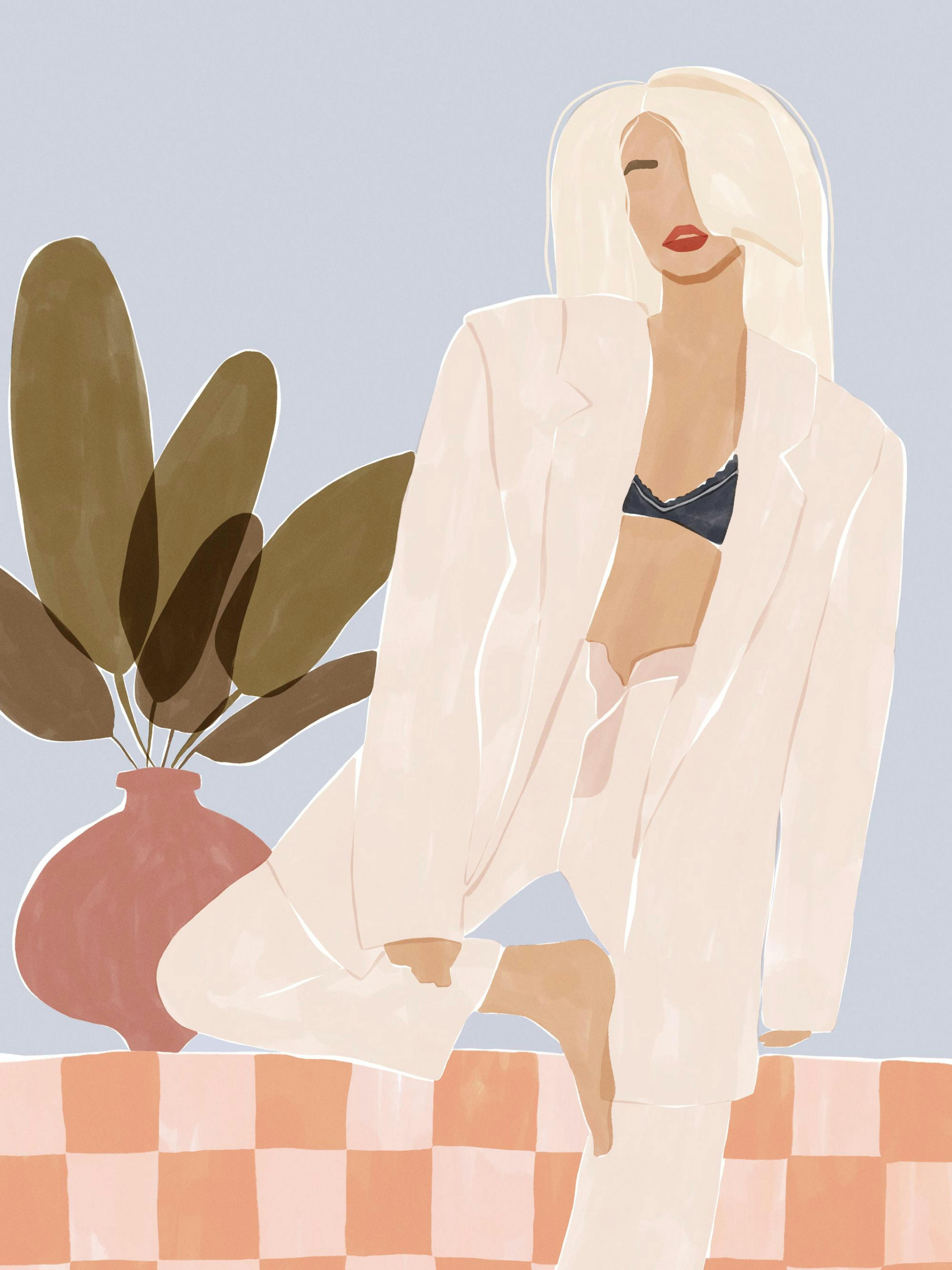 Ivy Green - Woman Doing Yoga Plakat