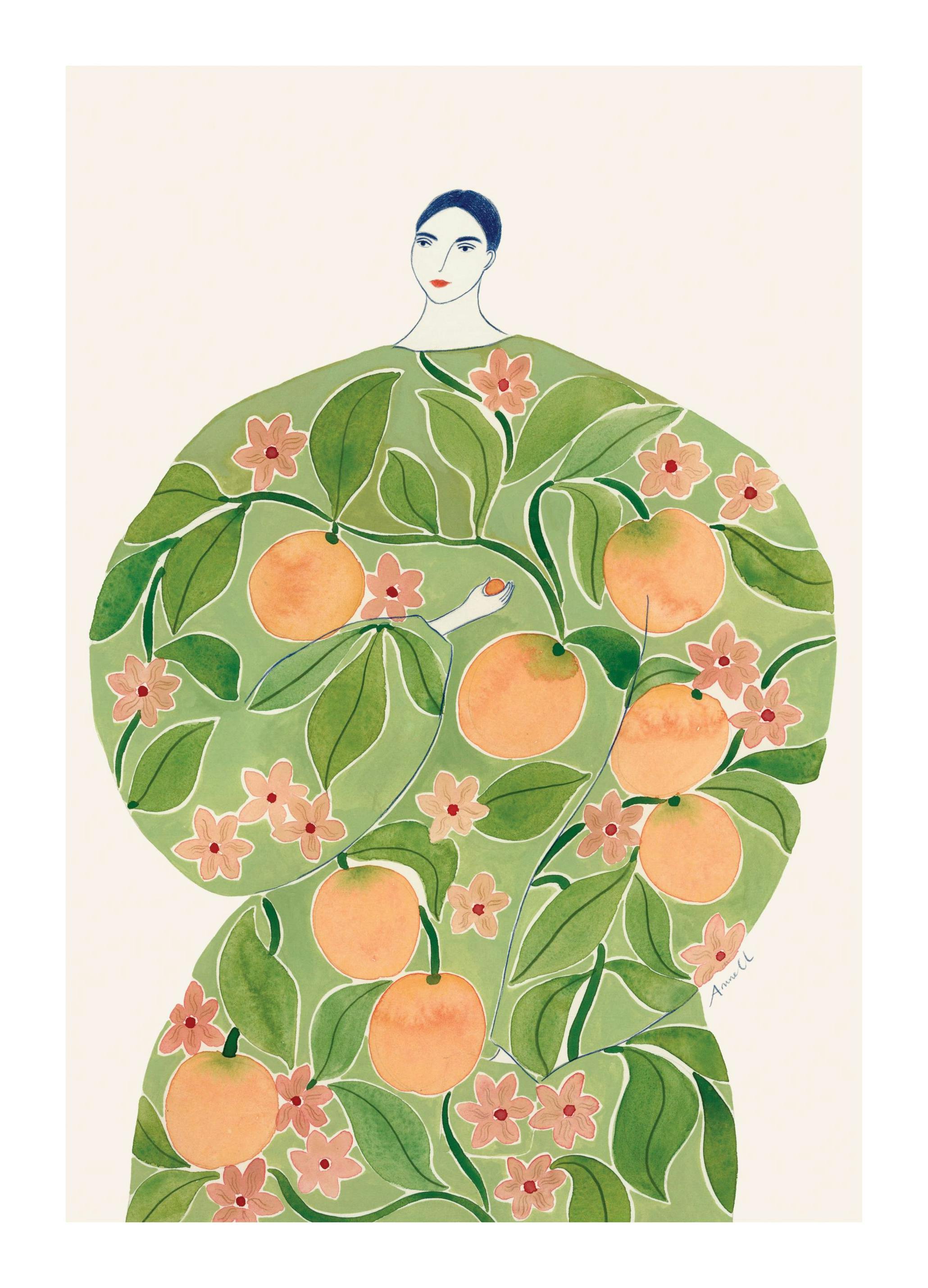 La Poire - Apricot Coat Print (50x70 cm)
