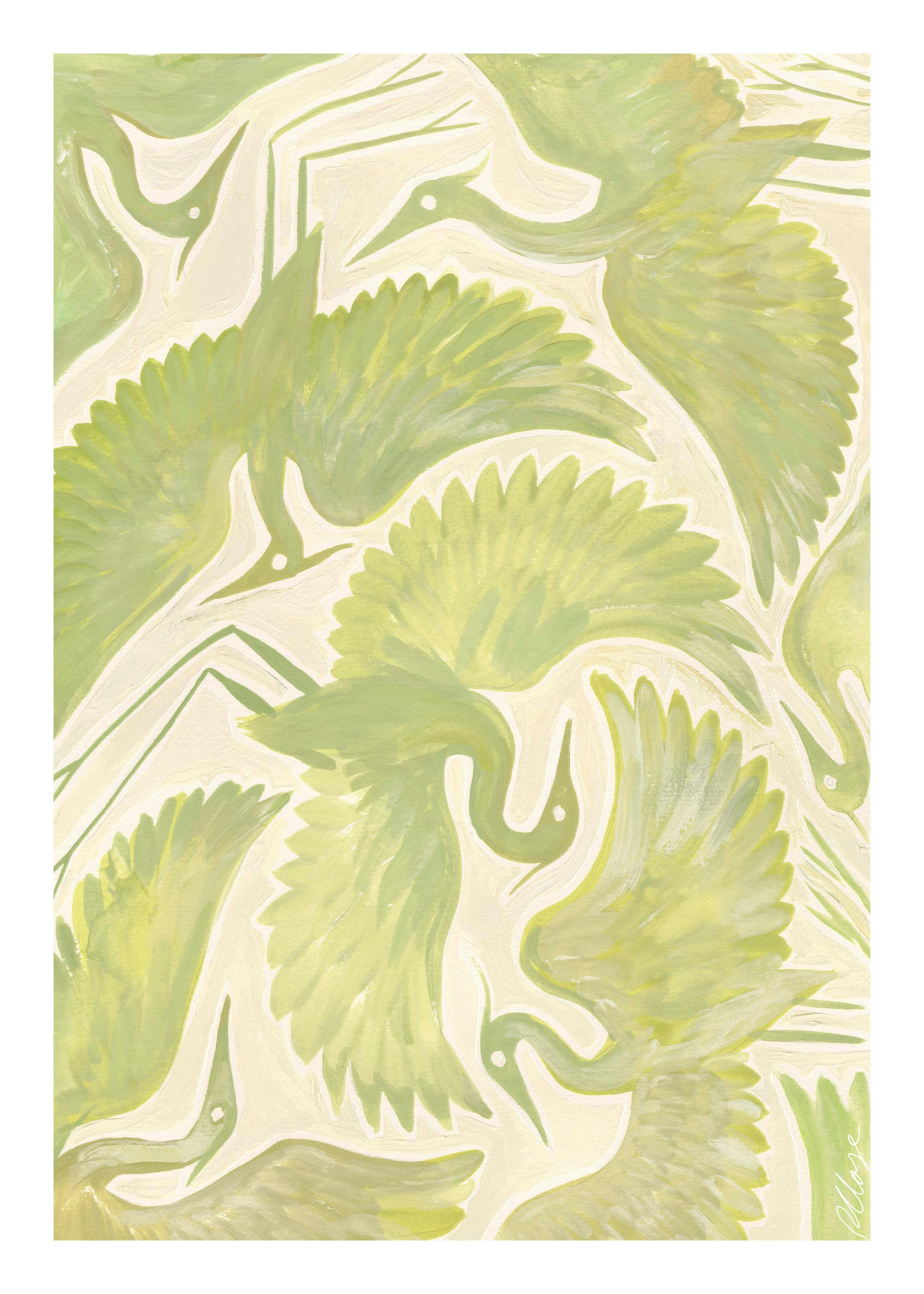 Rosanna Corfe - Green Herons Poster 0